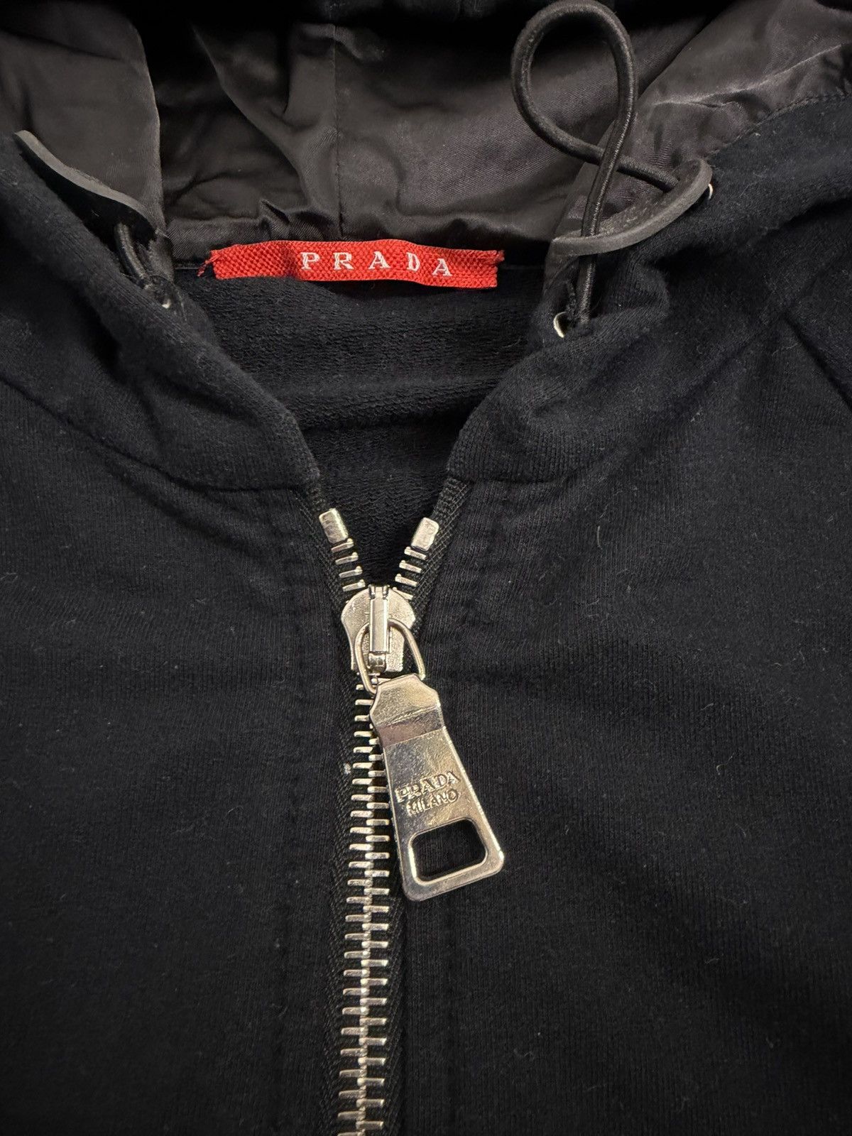 Prada Prada Black Tab Nylon Hood Zip Hoodie Size S / US 4 / IT 40 - 10 Thumbnail