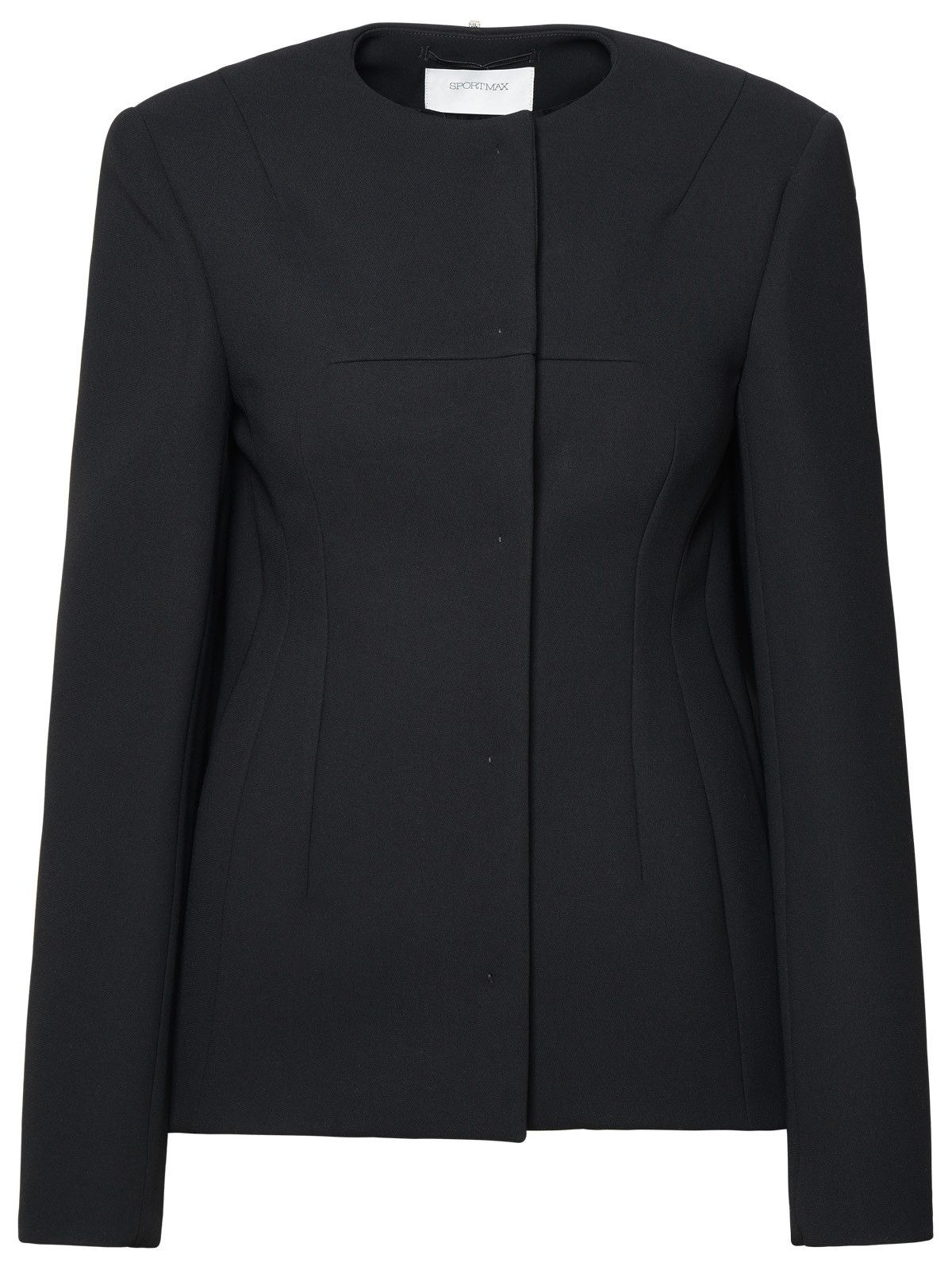 image of Sportmax Black Polyester Jacket, Women's (Size Medium)