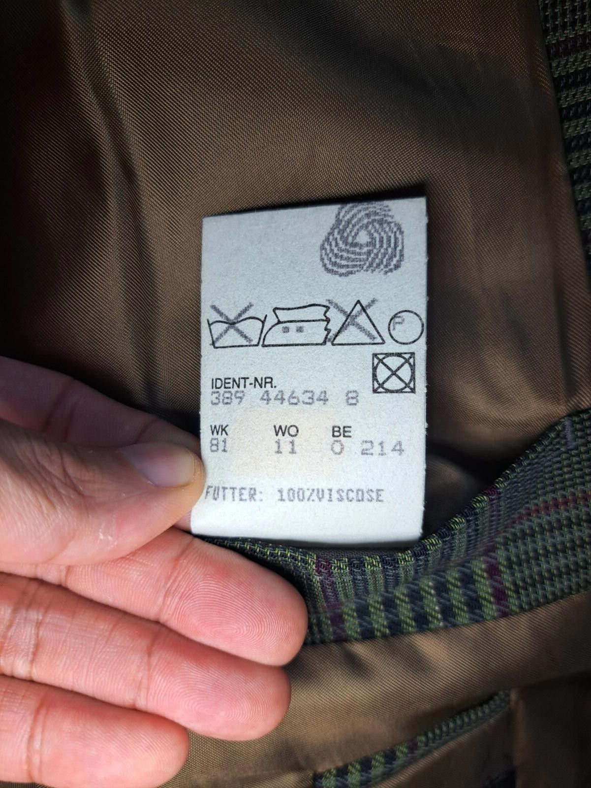 Hugo Boss VIRGIN WOOL Hugo Boss Sport Coat 42L Long Green Glen Plaid Size 42L - 5 Thumbnail
