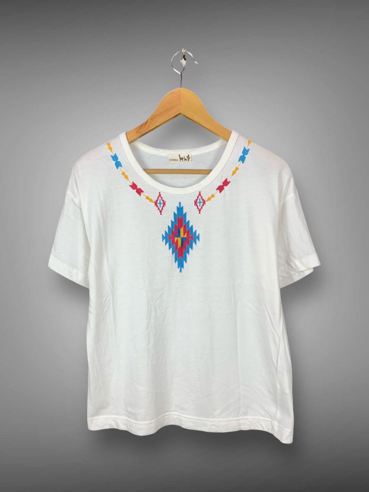 Japanese Brand Rare! Titicaca Navajo Embroided Logo Tee Aztec Size US XS / EU 42 / 0 - 1 Thumbnail