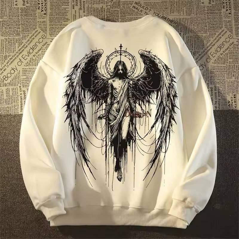 Japanese Brand × Vintage gothic sweatshirt with angel wings print Size US XL / EU 56 / 4 - 1 Thumbnail