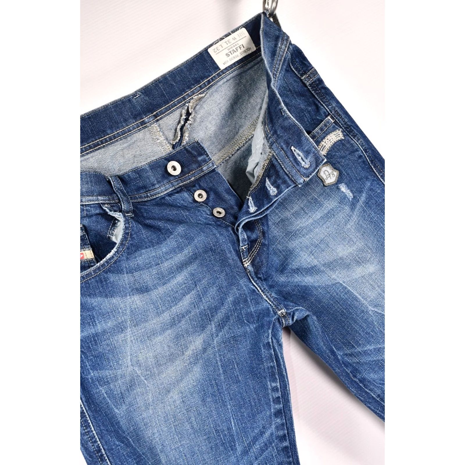 Diesel DIESEL STAFFI 008SV Slim Jeans Women Denim Blue Distressed Stretch W31 L32 Skinny Slim Size 24" / US 00 / IT 34 - 6 Thumbnail