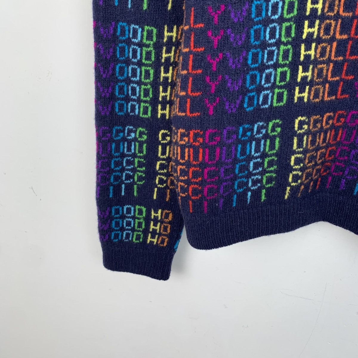 Gucci Gucci Color-block Logo Letter Long Sleeve Knit Sweater K26WX Size S / US 4 / IT 40 - 4 Thumbnail