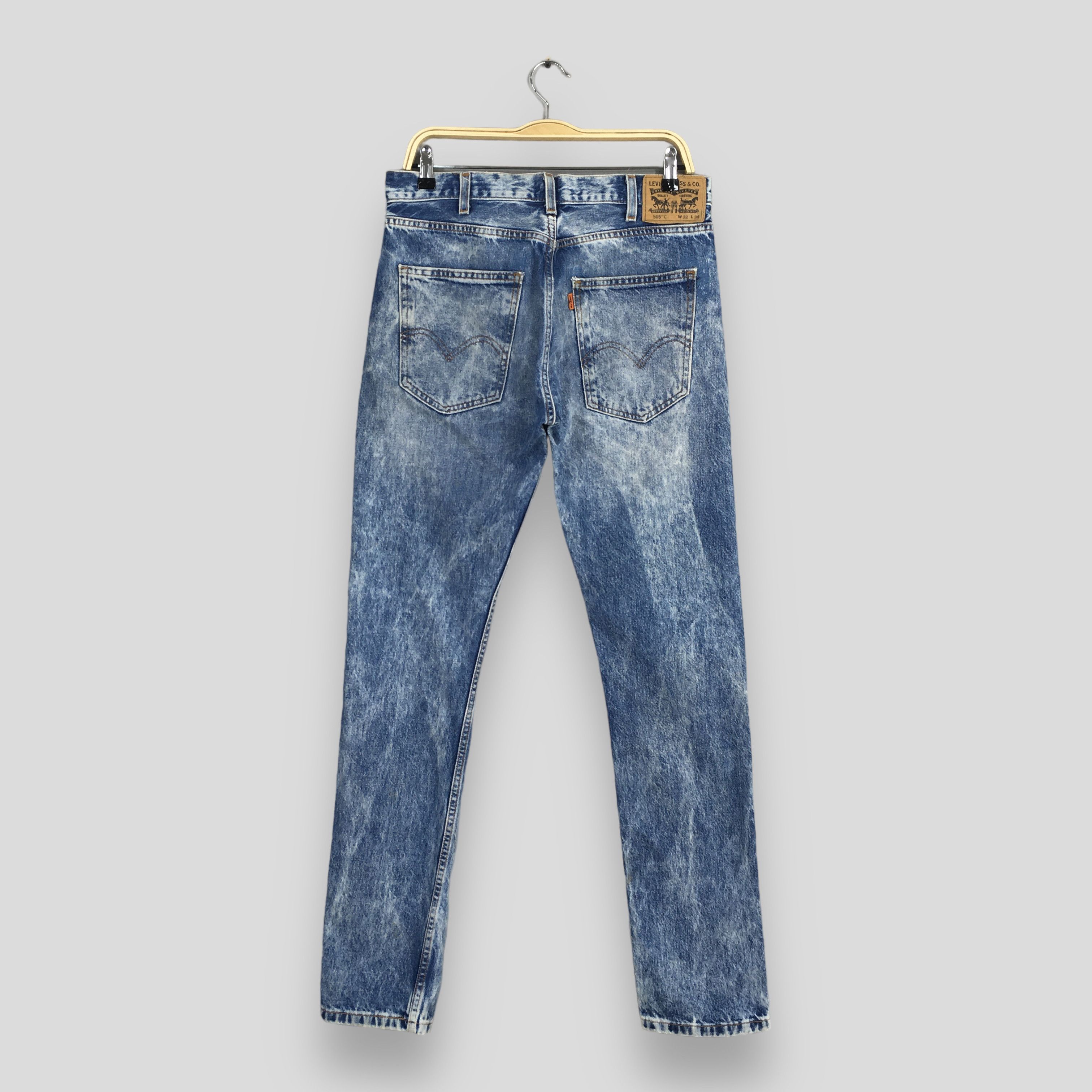 Levi's Size 31x31.5 Vintage Y2K Levi's 505 Faded Blue Jeans S1006 Size US 31 - 8 Thumbnail