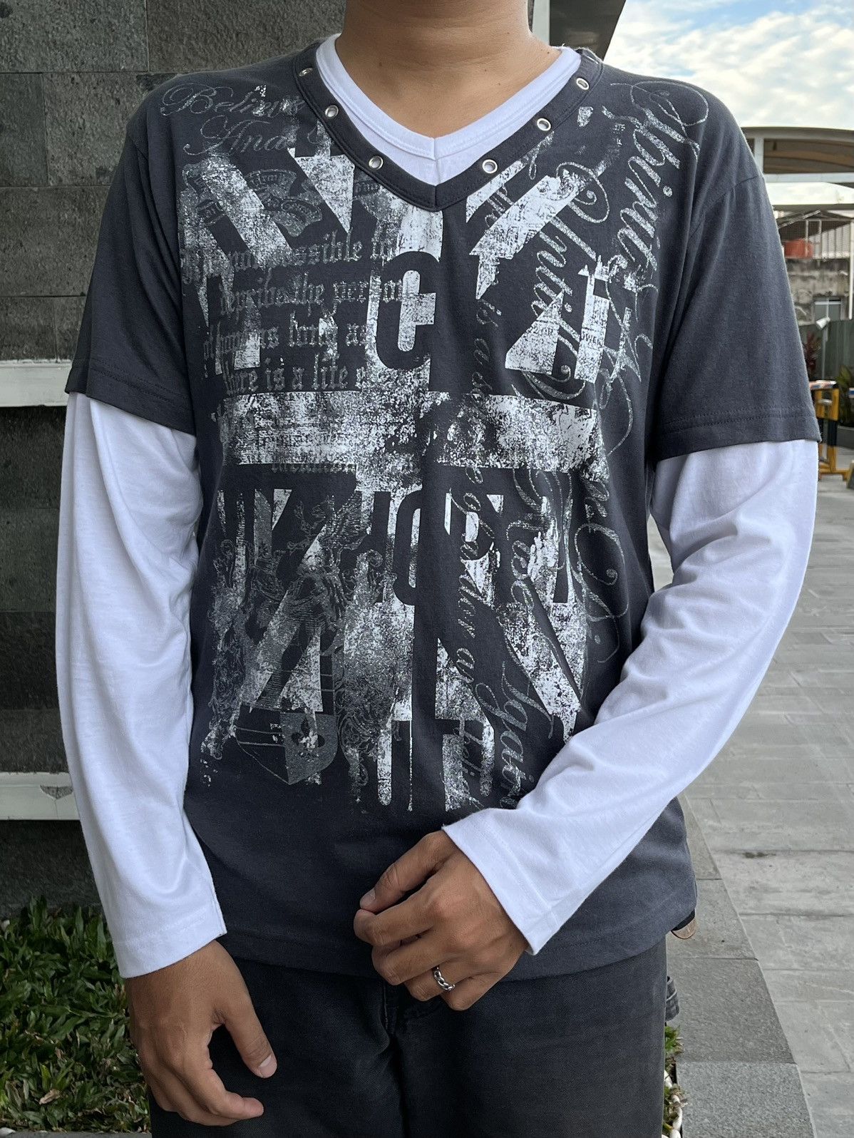 Japanese Brand × Le Grande Bleu (L.G.B.) Y2K Wild Life Poem Long Sleeve Size US L / EU 52-54 / 3 - 1 Thumbnail
