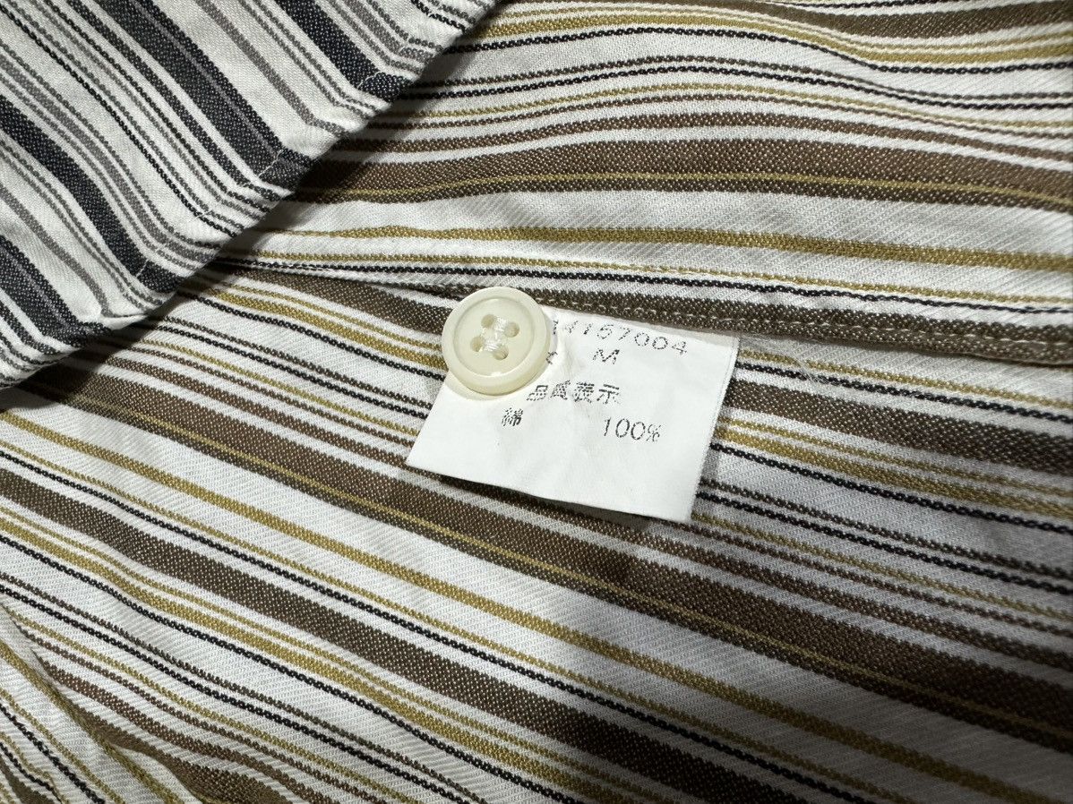 Issey Miyake × Japanese Brand × Tete Homme 🔥Vintage Tete Homme By Issey Miyake Striped Shirt Size US M / EU 48-50 / 2 - 11 Thumbnail