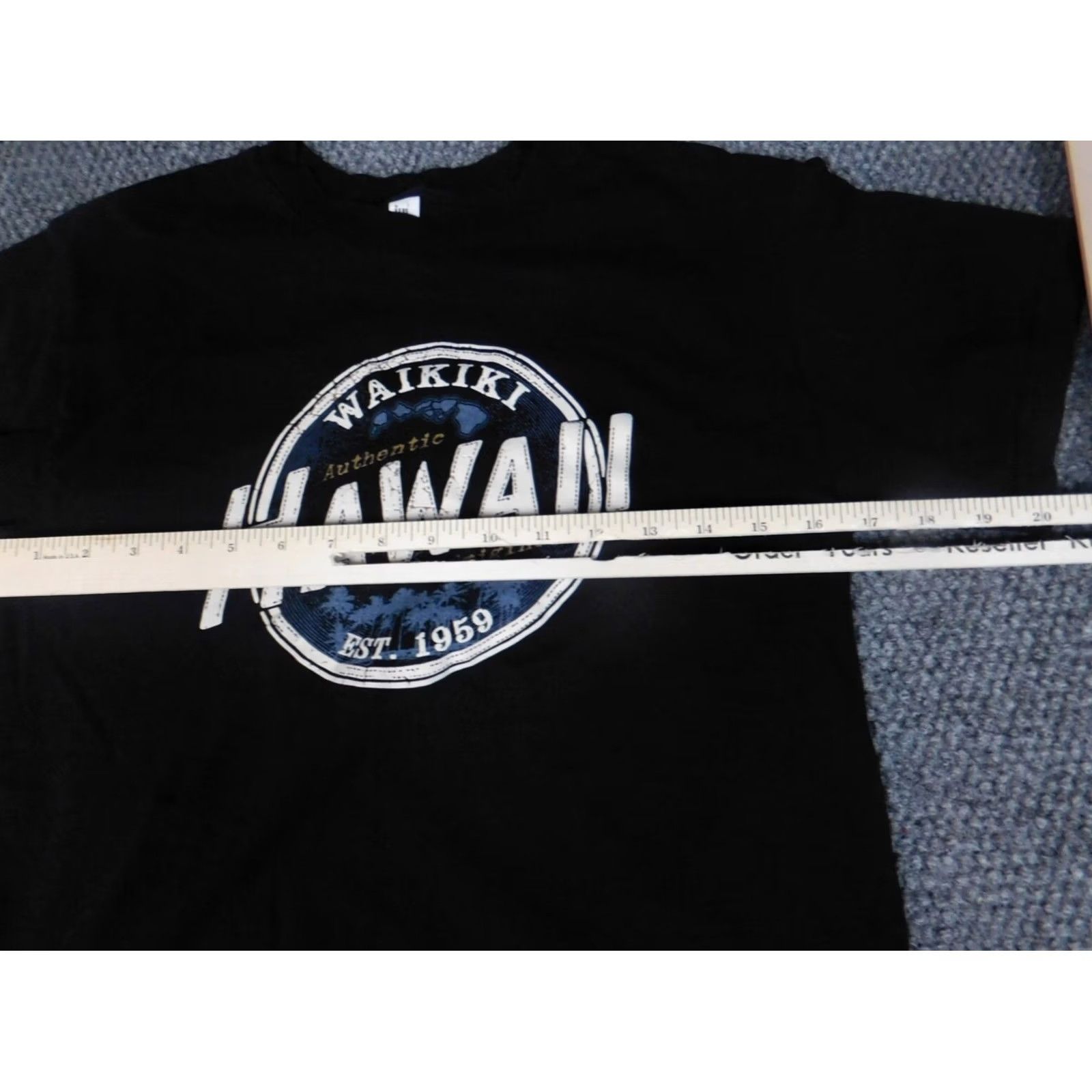 Vintage Alstyle Hawaii Shirt S Men Black Cotton Blend Logo Crew Neck Short Sleeve T-Shirt Waikiki Graphic Hawaii Mens Shirt Size US S / EU 44-46 / 1 - 4 Thumbnail