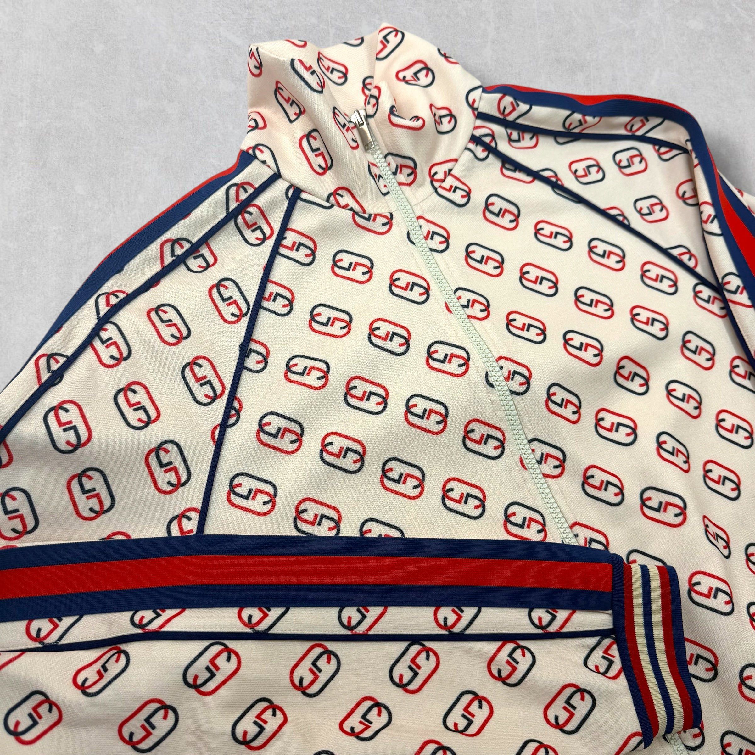 Gucci Gucci Interlocking GG Ivory Technical Jersey Track Jacket XS Size US S / EU 44-46 / 1 - 3 Thumbnail