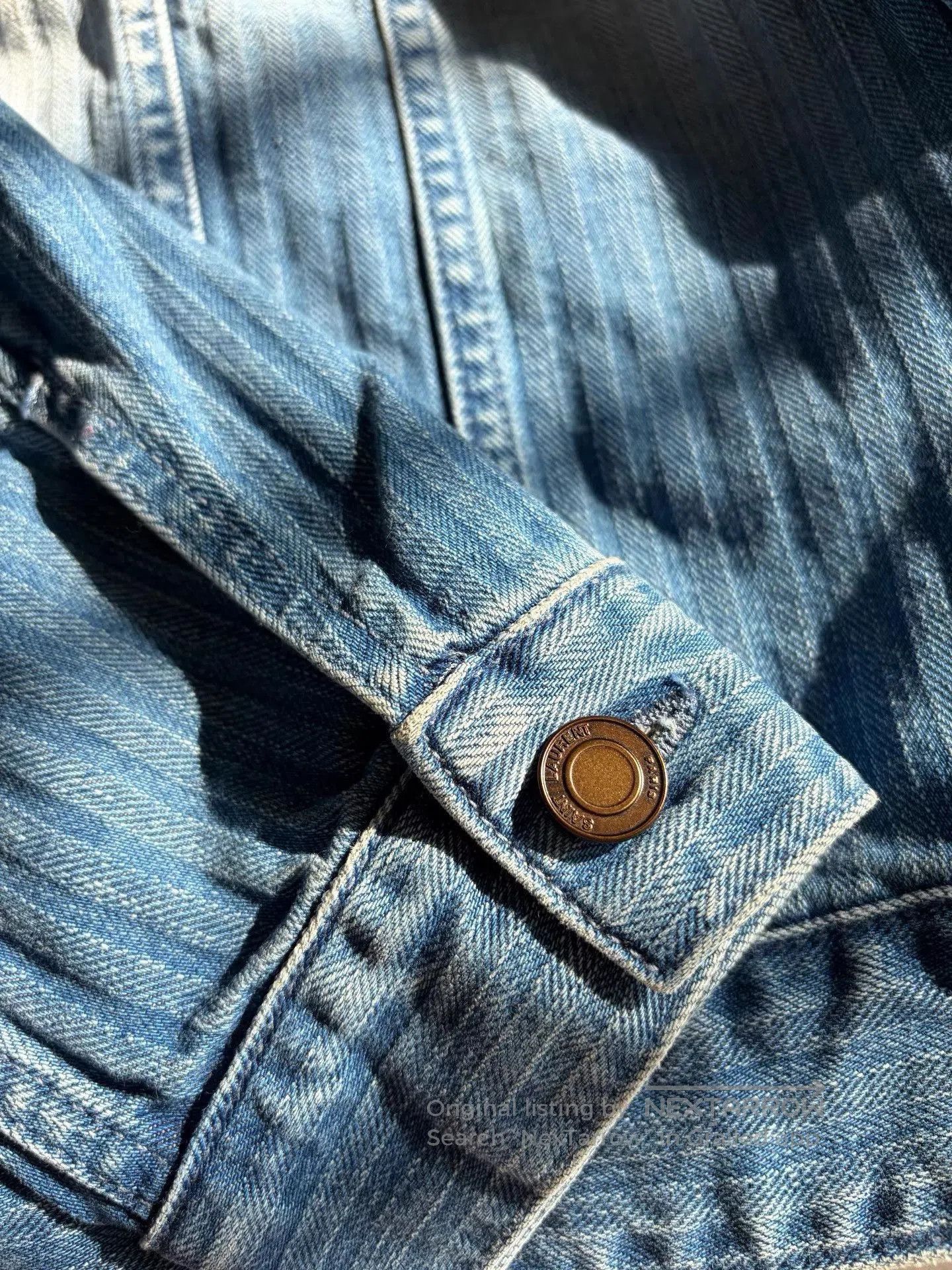 Saint Laurent Paris Gradient Multi Denim Jacket - XL. Size US XL / EU 56 / 4 - 7 Thumbnail