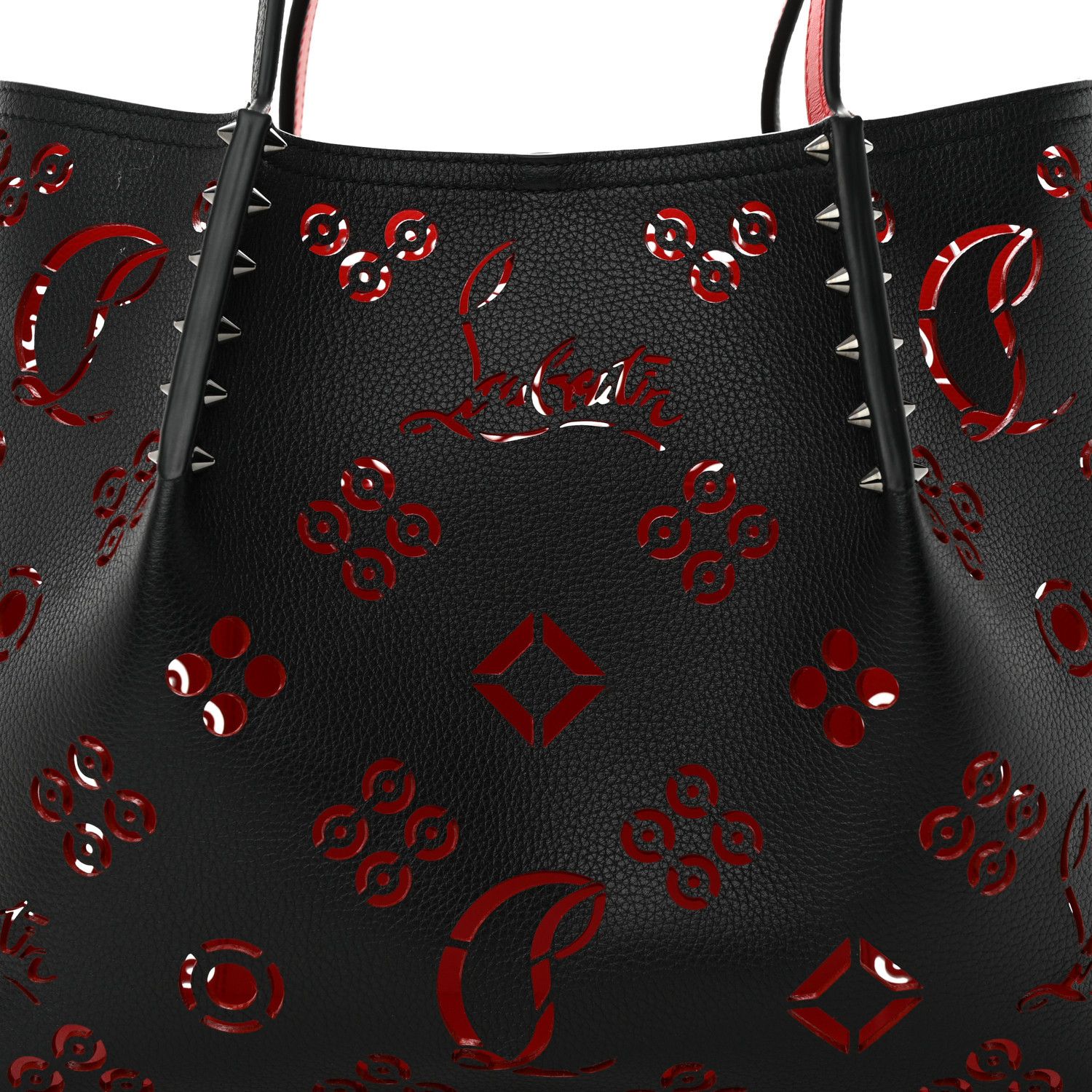 Christian Louboutin o1s1wg110125 Size: OS/Cabarock Spikes Tote Bag in Black Size ONE SIZE - 4 Thumbnail