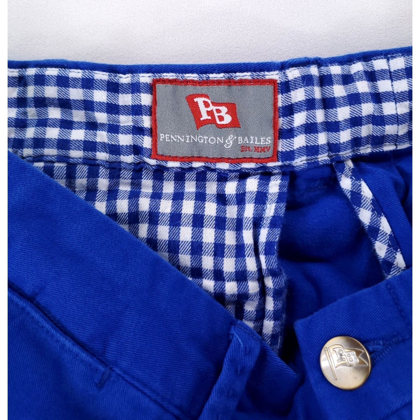 Vintage Pennington & Bailes Kansas Jayhawks Allover Embroidered Shorts 8 Inseam Mens 34 Blue Chino Embroidered Kansas Jayhawks Mens 34 Size US 34 / EU 50 - 2 Thumbnail