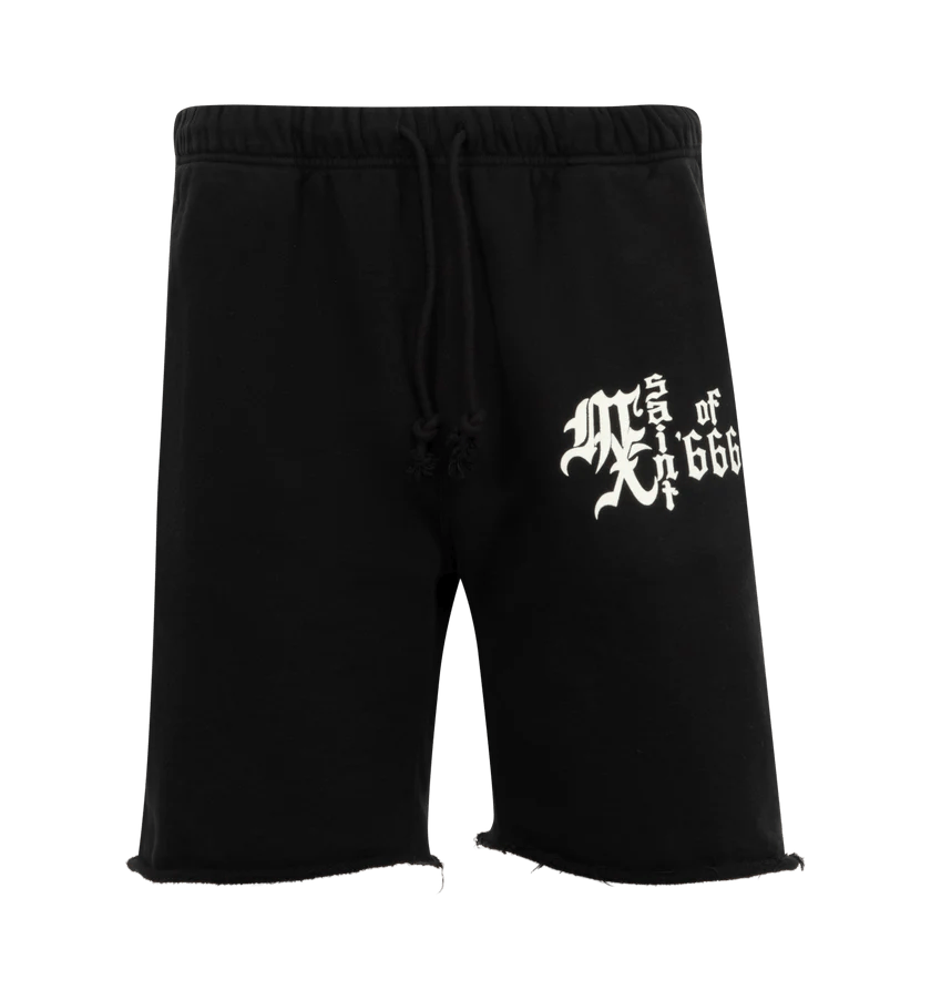 Saint Michael o1h1sh10525 Sweat Shorts in Black Size US 34 / EU 50 - 1 Thumbnail