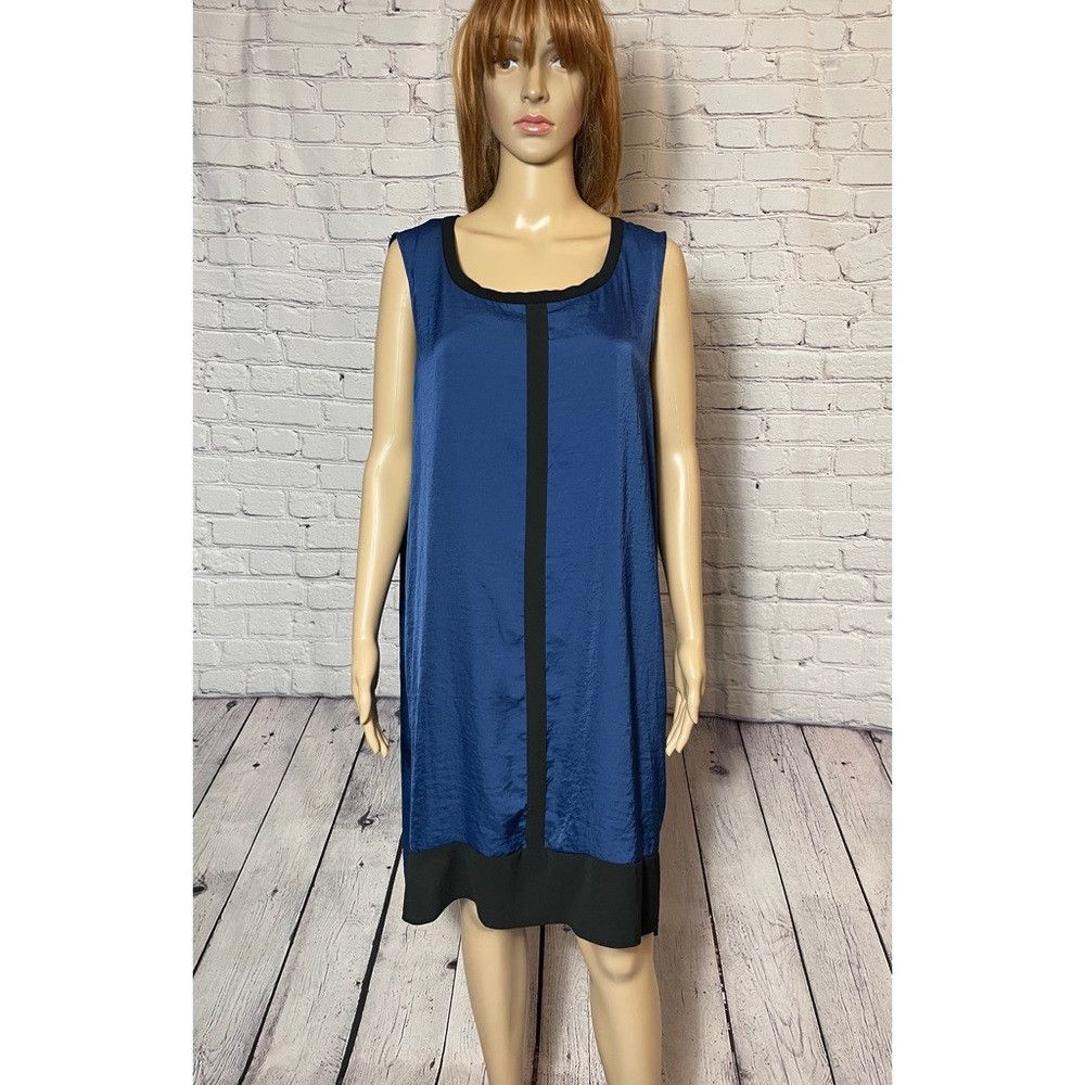 Kenneth Cole Kenneth Cole Sleeveless Blue Black Dress Size XL Size XL / US 12-14 / IT 48-50 - 1 Thumbnail