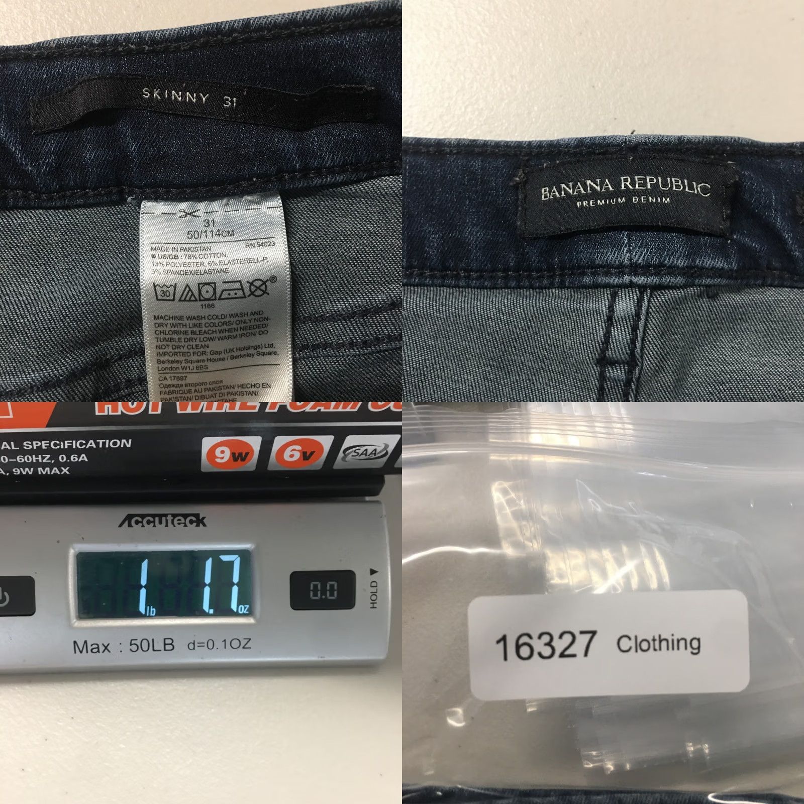 Banana Republic Banana Republic Skinny Jeans Womens 31 Blue Denim Mid Rise Zip Jeans Womens Size 31 Regular Blue Denim Bag Label 5-Pocket Classic Modern Size 24" / US 00 / IT 34 - 9 Thumbnail