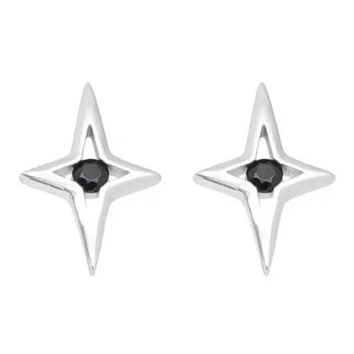 Designer 100%925 silver retro punk earrings Size ONE SIZE - 4 Thumbnail