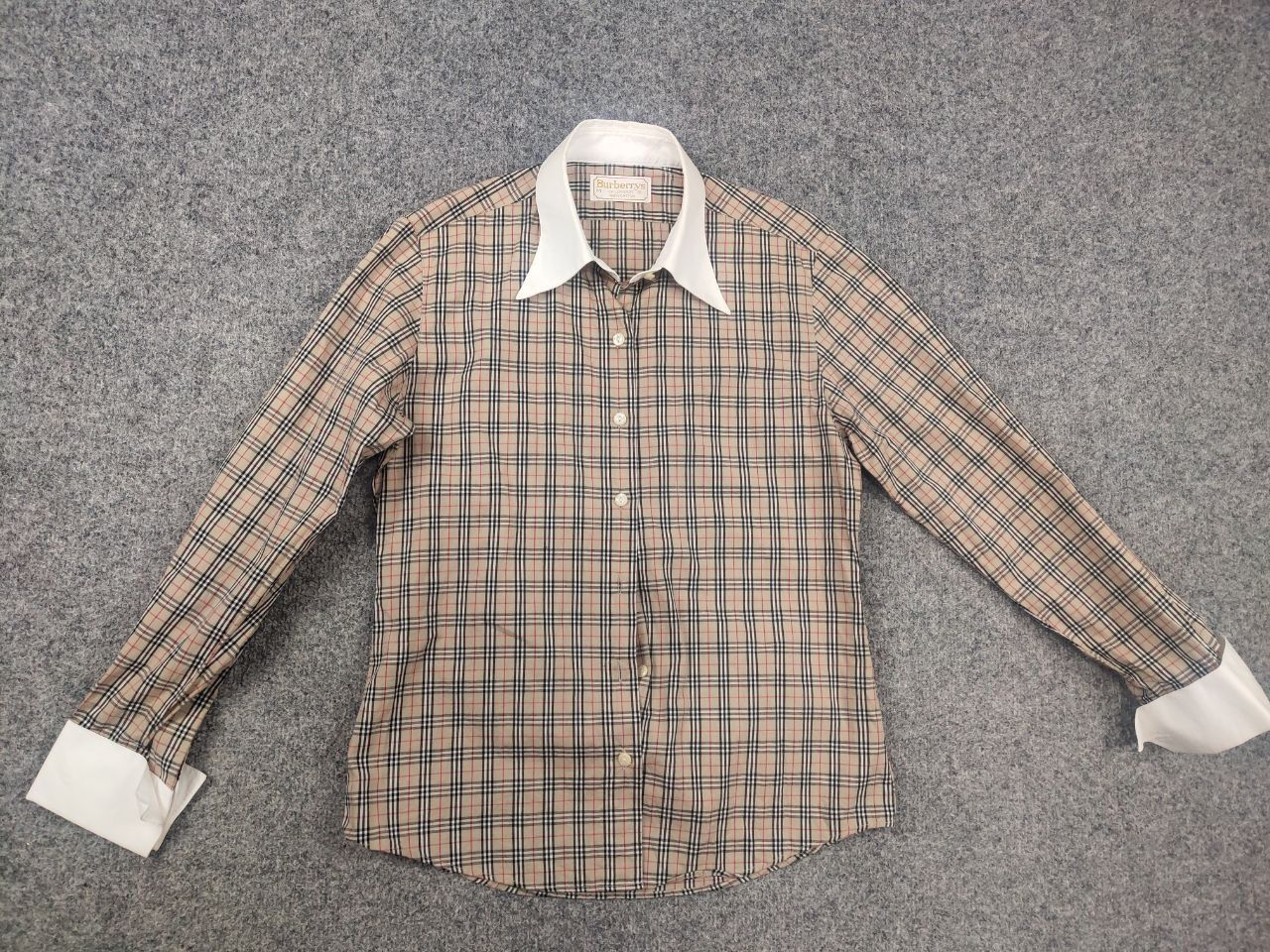 Burberry Vintage 90's Burberry Long Sleeve Nova-Check Shirt cufflinks Size M / US 6-8 / IT 42-44 - 2 Thumbnail