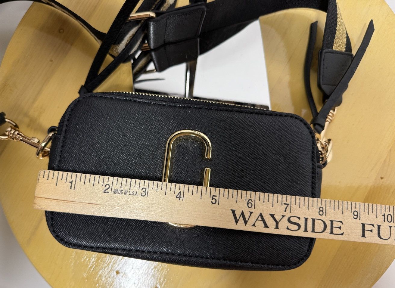 Marc Jacobs Marc Jacobs Black Saffiano Leather Snapshot Camera Bag Size ONE SIZE - 13 Thumbnail