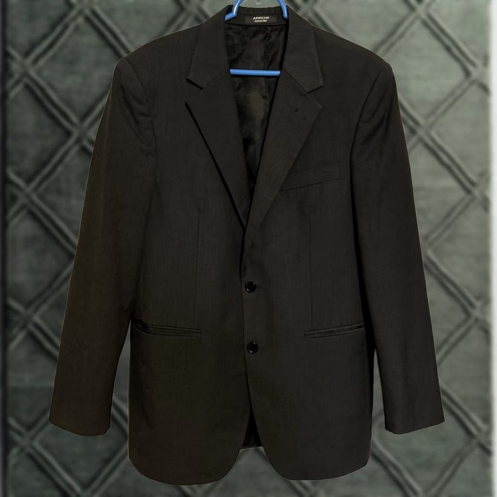 Arrow VINTAGE? Arrow Suit Men Sport jacket Coat Size 38R black buttons pockets formal wear 419 Size 38R - 1 Thumbnail