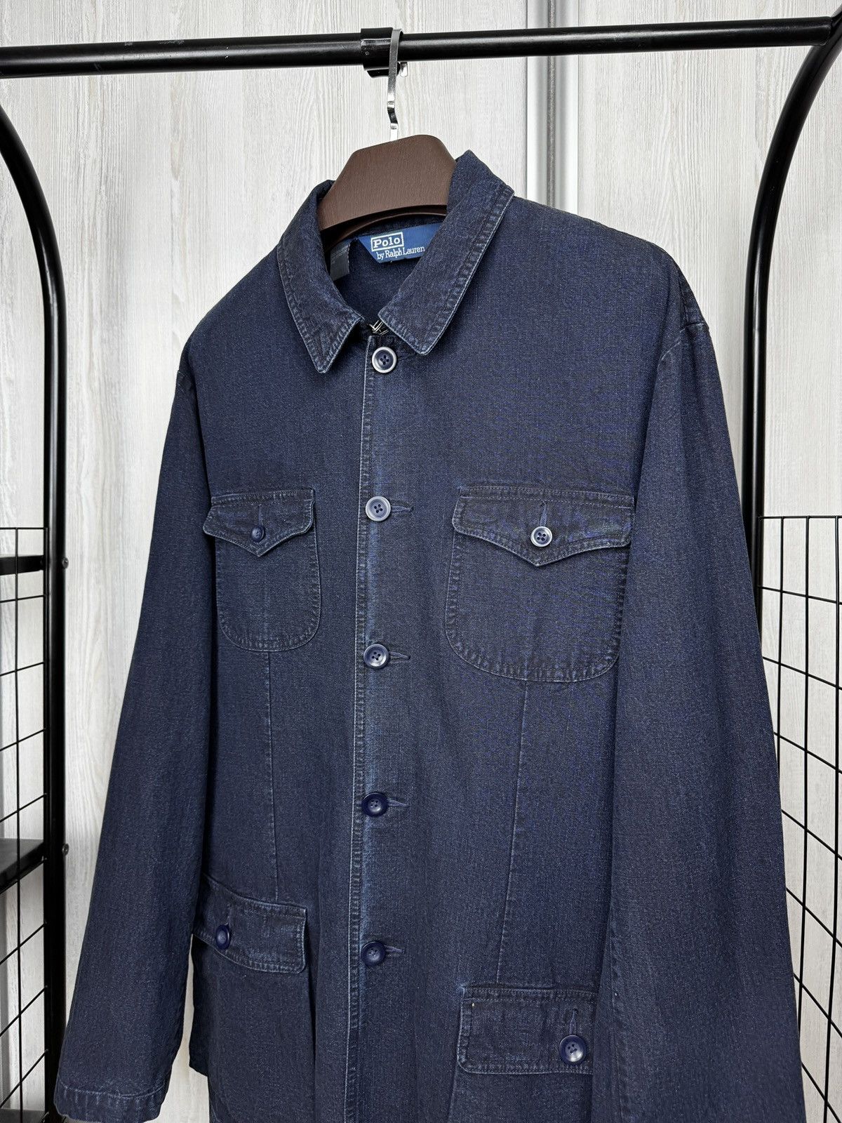 Polo Ralph Lauren Polo Ralph Lauren Dark Indigo Blue vintage blazer Jacket Size US L / EU 52-54 / 3 - 5 Thumbnail