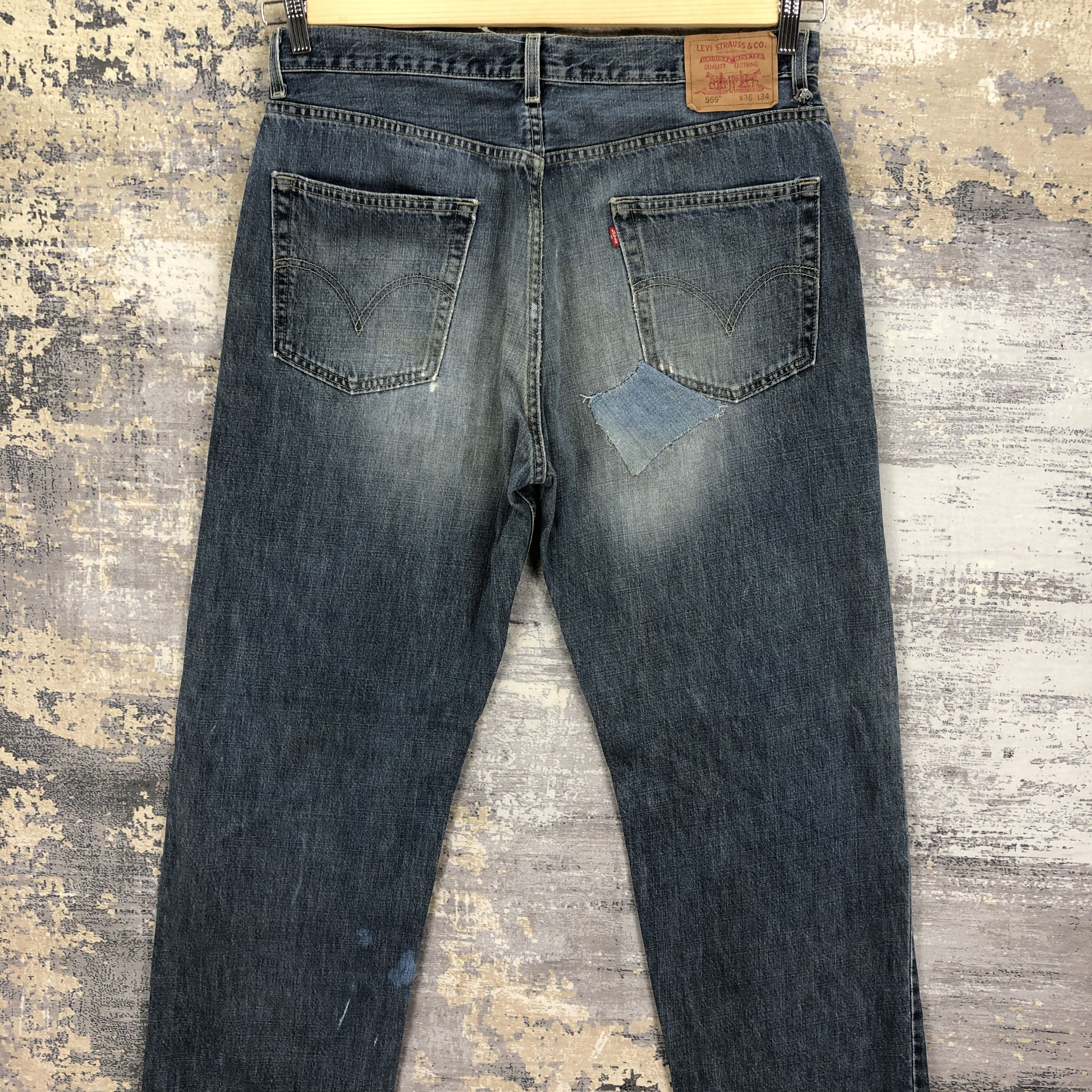 Levi's × Vintage Vintage Y2K Levis 569 Baggy Loose Jeans Levi's Faded Denim Size US 36 / EU 52 - 4 Thumbnail