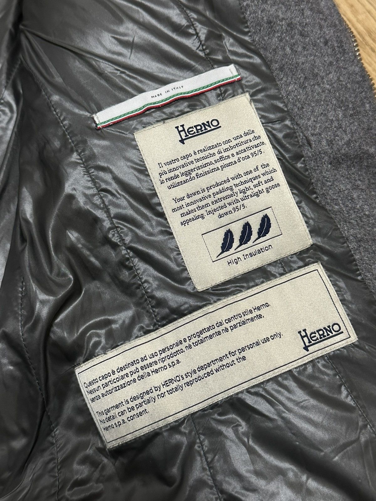 Herno Herno Women’s Down Jacket Coat 100% Wool Gray Italy Size S Size S / US 4 / IT 40 - 11 Thumbnail