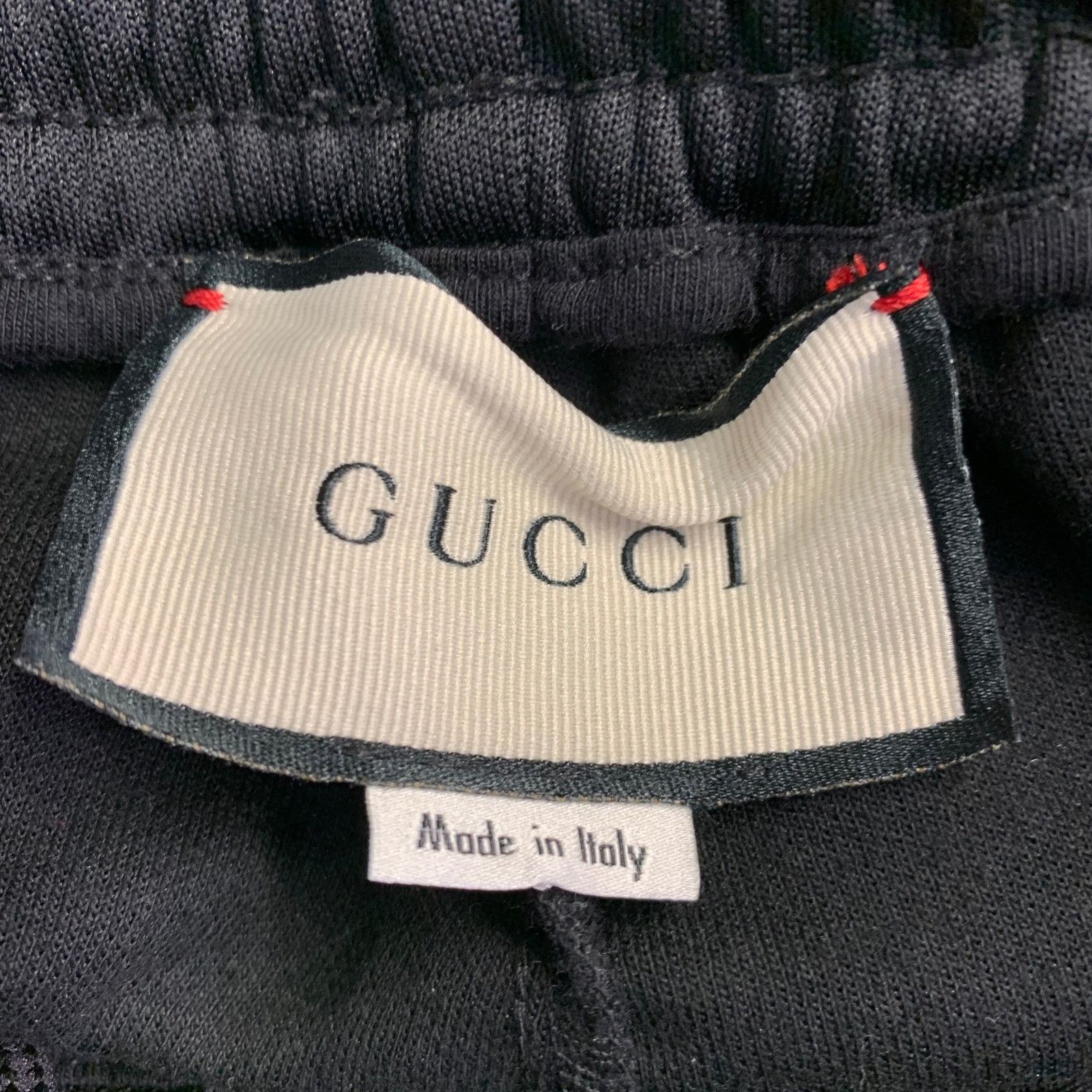 Gucci Size XS Black Red Polyester Cotton Joggers Casual Pants Size US 26 / EU 42 - 4 Thumbnail