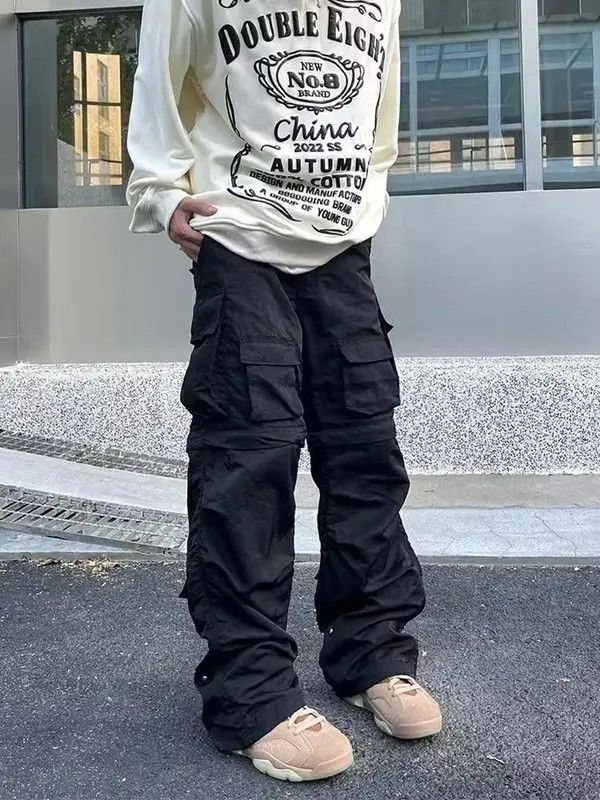 VIBE Black Cargo Utility Pants Size US 29 - 8 Thumbnail