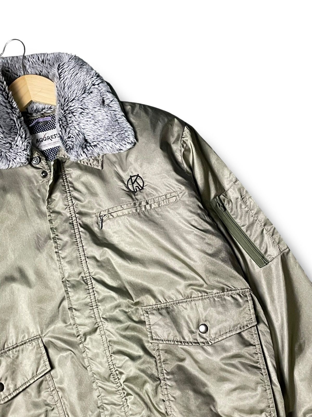 Japanese Brand × Vintage Aggress Japanese Brand Hidden Zipper Jacket (68) Size US L / EU 52-54 / 3 - 2 Thumbnail