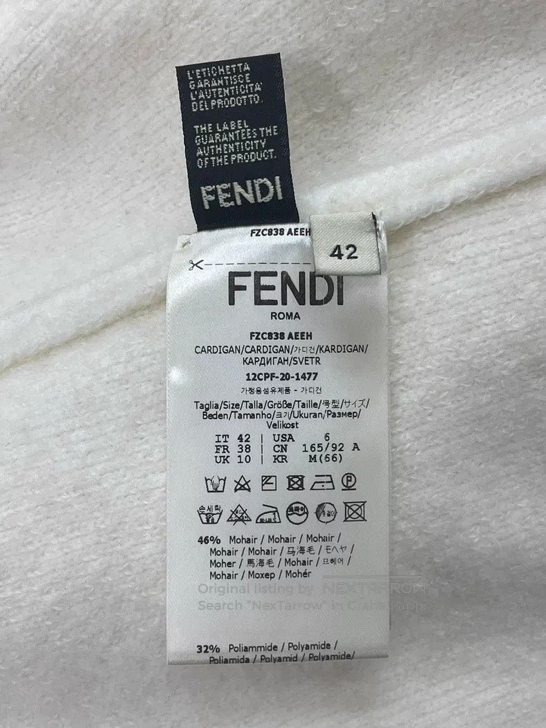 Fendi Fendi Show Model White Mohair Knit Cardigan Size S / US 4 / IT 40 - 5 Thumbnail