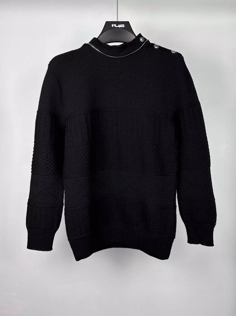 Givenchy Givenchy High Collar Zip-up Knit Sweater Size US L / EU 52-54 / 3 - 3 Thumbnail