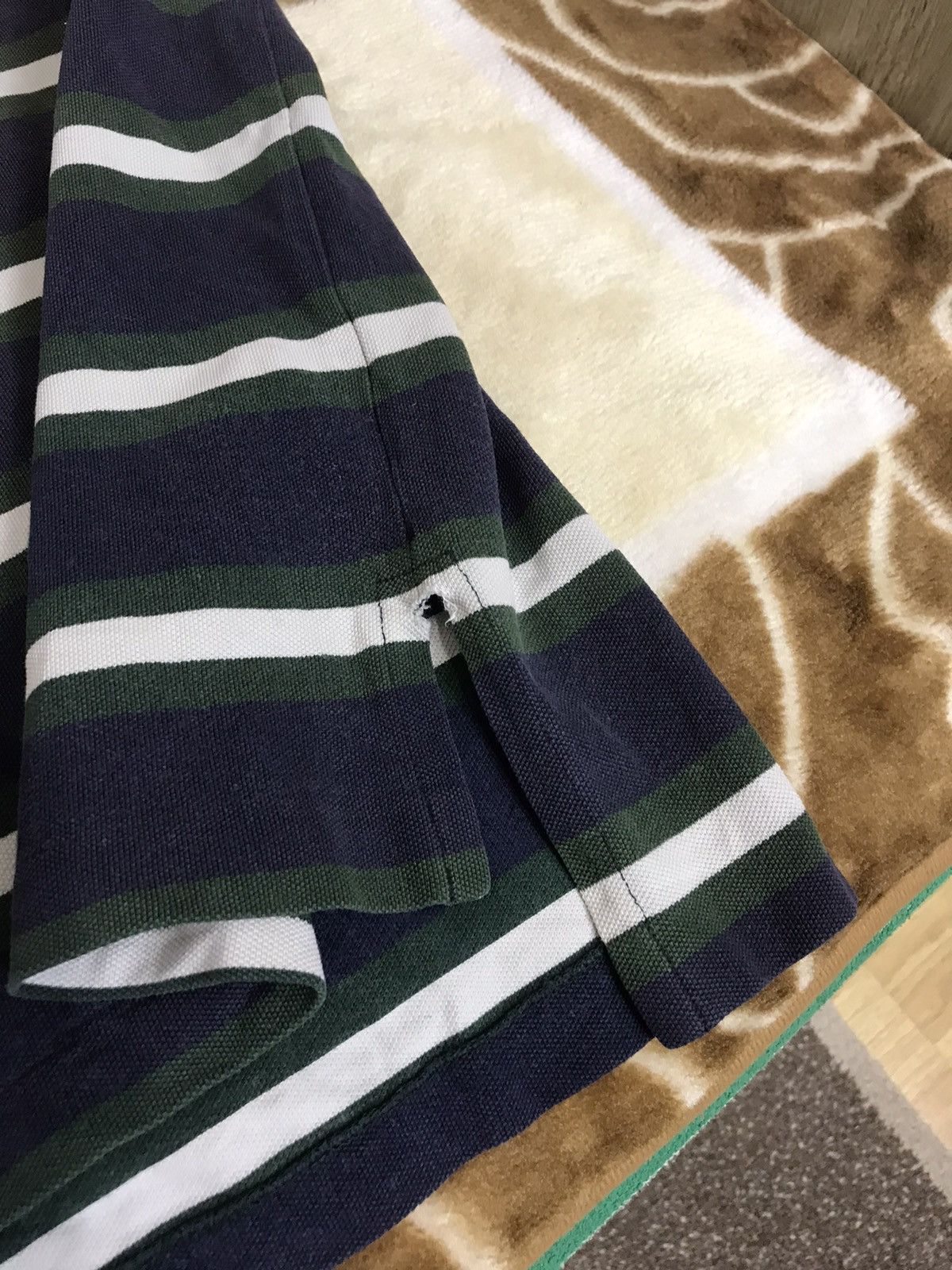 Polo Ralph Lauren 🔥 Ralph Lauren Faded Y2K Chief Keef Washed Polo Striped Size US XXL / EU 58 / 5 - 11 Thumbnail