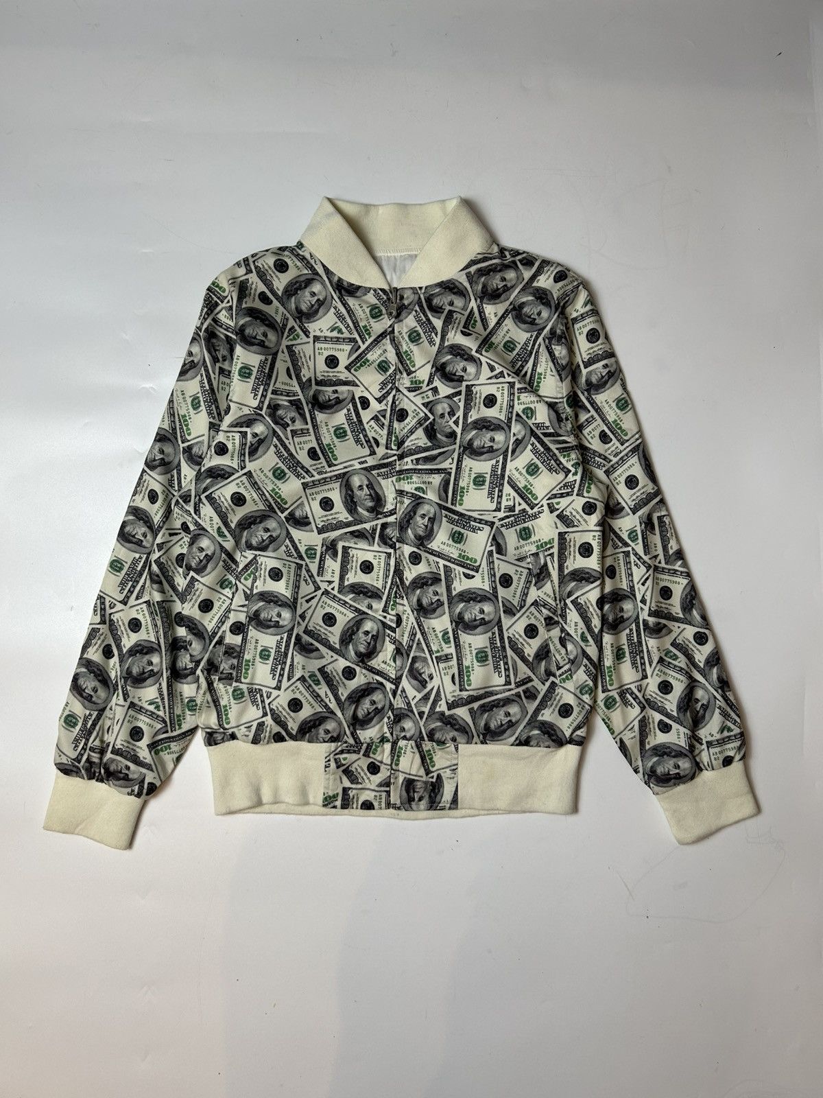 American Apparel × Vintage REVERSIBLE MONEY PRINTED BOMBER JACKET Size US M / EU 48-50 / 2 - 1 Thumbnail