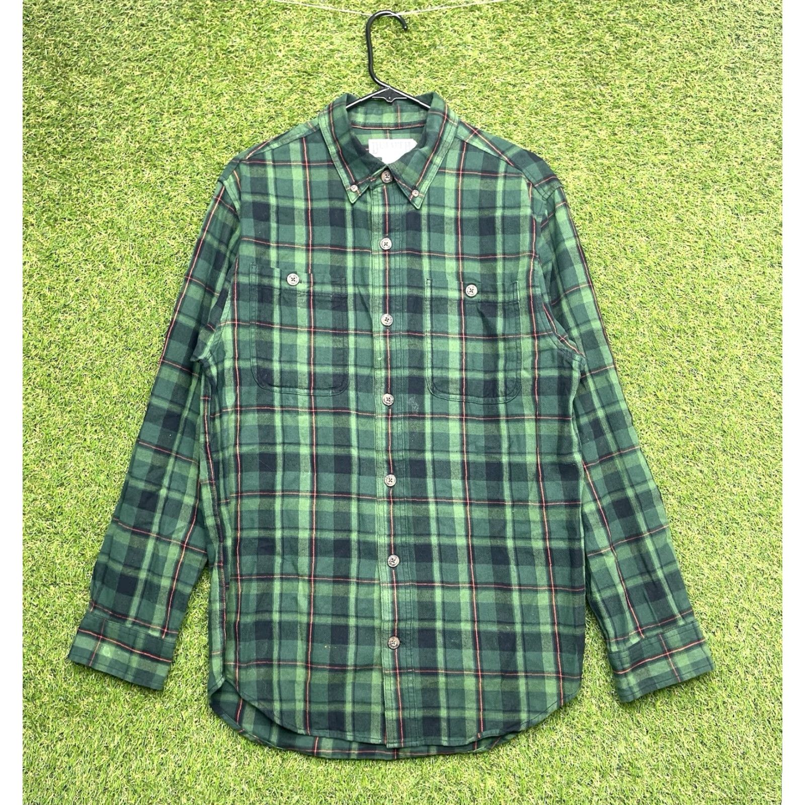 Vintage Duluth Trading Flannel Mens M Heavyweight Button-Up Long Sleeve - Green, Cotton, Vintage, 80s-90s Outdoor Classic Shirt Size US M / EU 48-50 / 2 - 2 Thumbnail