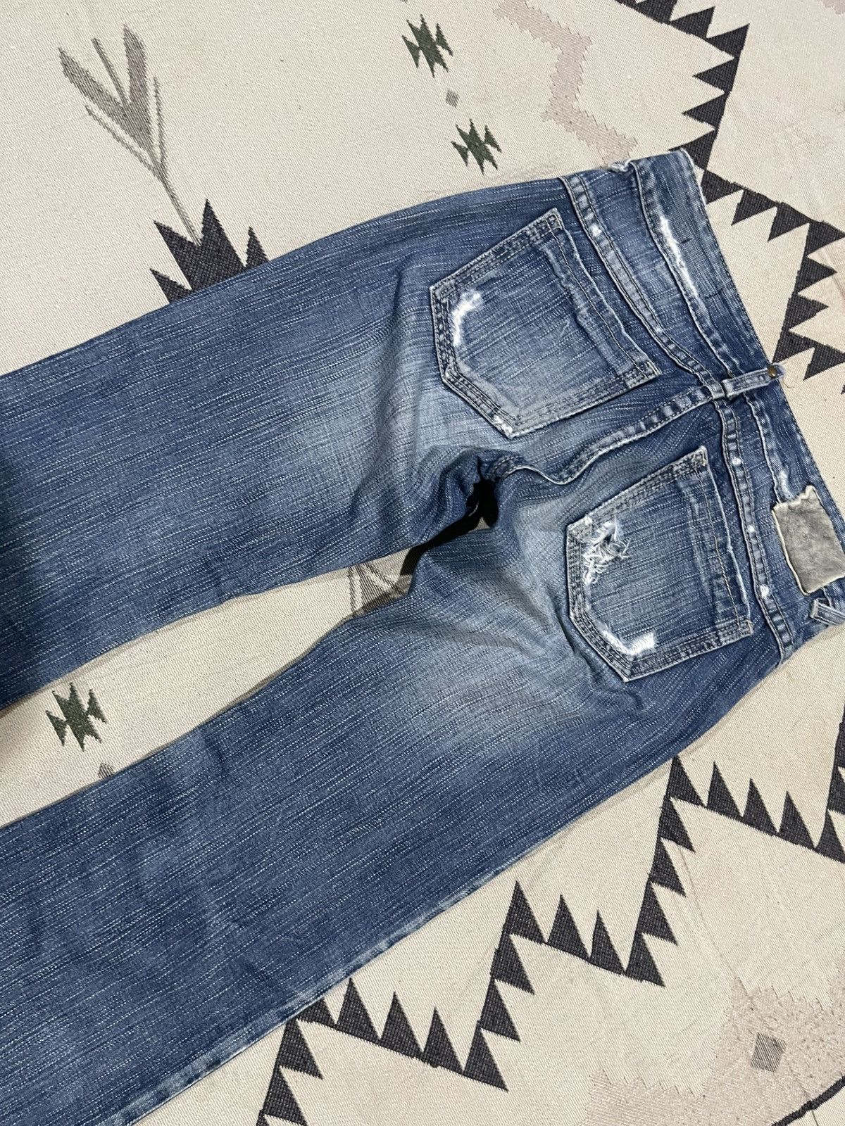 If Six Was Nine 2000s HYSTERIC GLAMOUR STYLE DISTRESSED FLARE DENIM JEANS Size 27" / US 4 / IT 40 - 16 Thumbnail