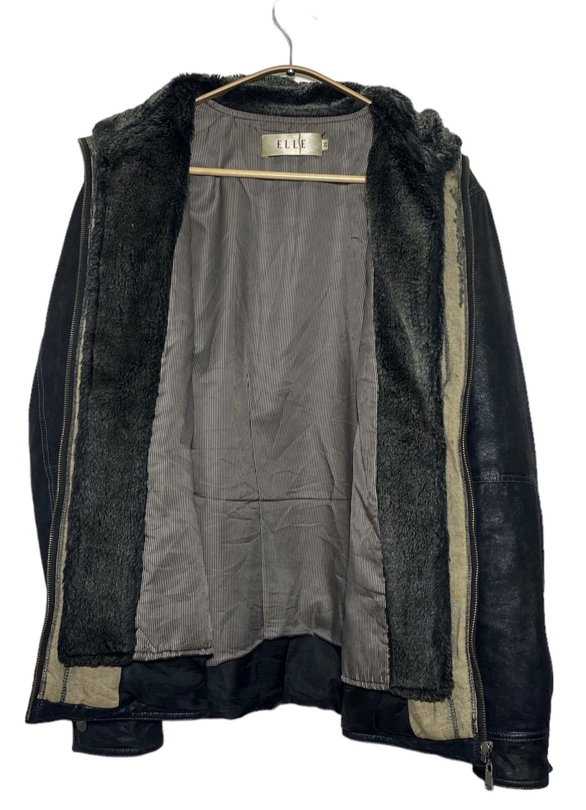 Vintage Vintage ELLE Wax Leather Jacket Furry Size US M / EU 48-50 / 2 - 7 Thumbnail