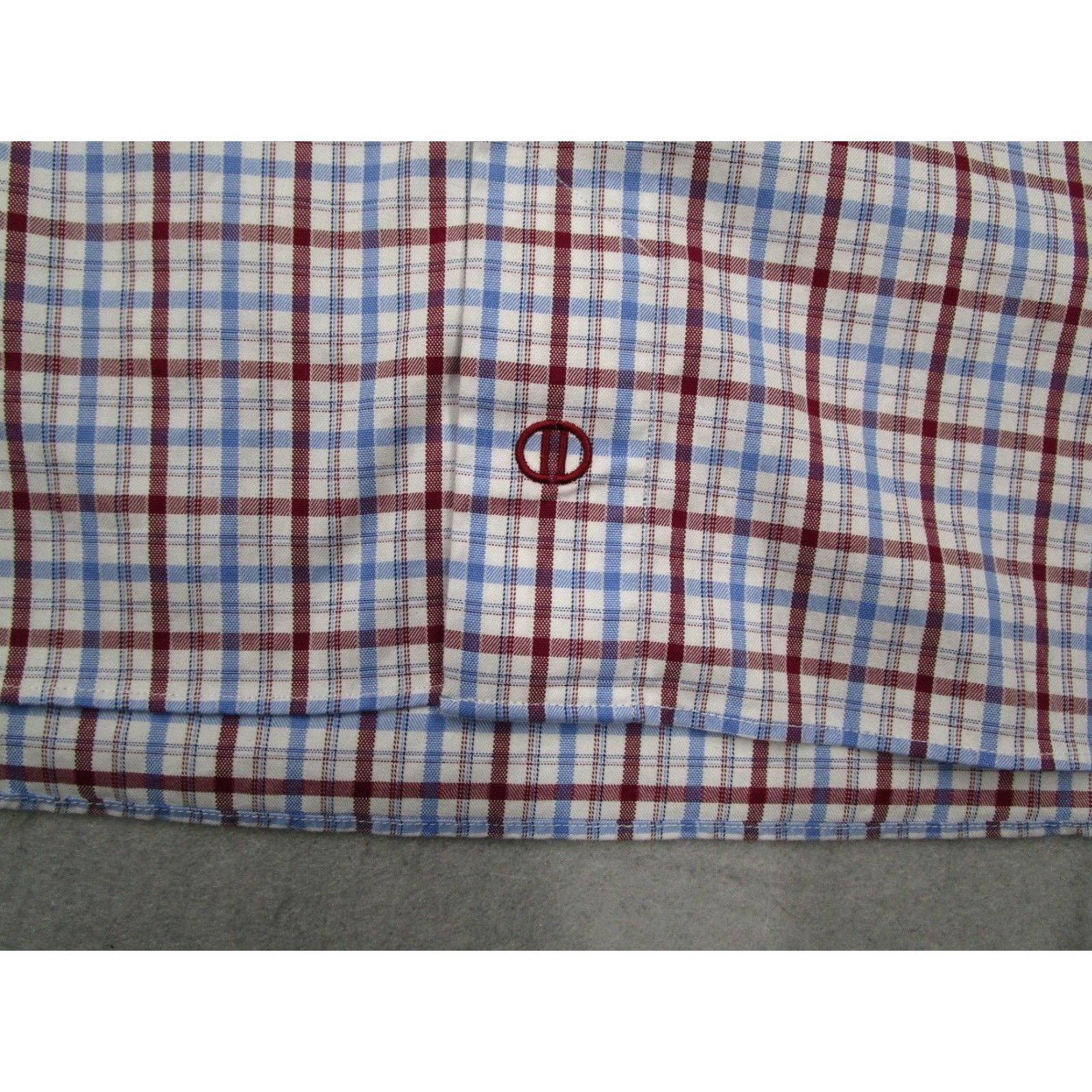 David Donahue VINTAGE David Donahue Dress Shirt Mens 16.5 34 Red Check Long Sleeve Business Casual Designer Size 34R - 5 Thumbnail