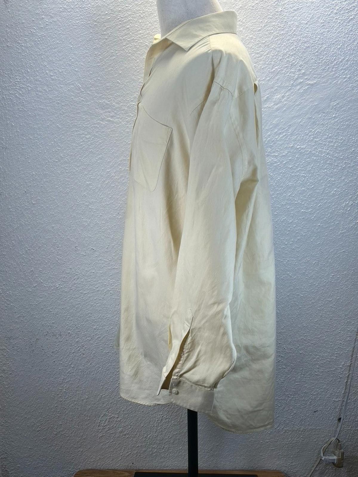Jos. A. Bank Jos A Bank Men's 16.5/35 Yellow Royal Oxford Dress Shirt Size 42R - 2 Thumbnail