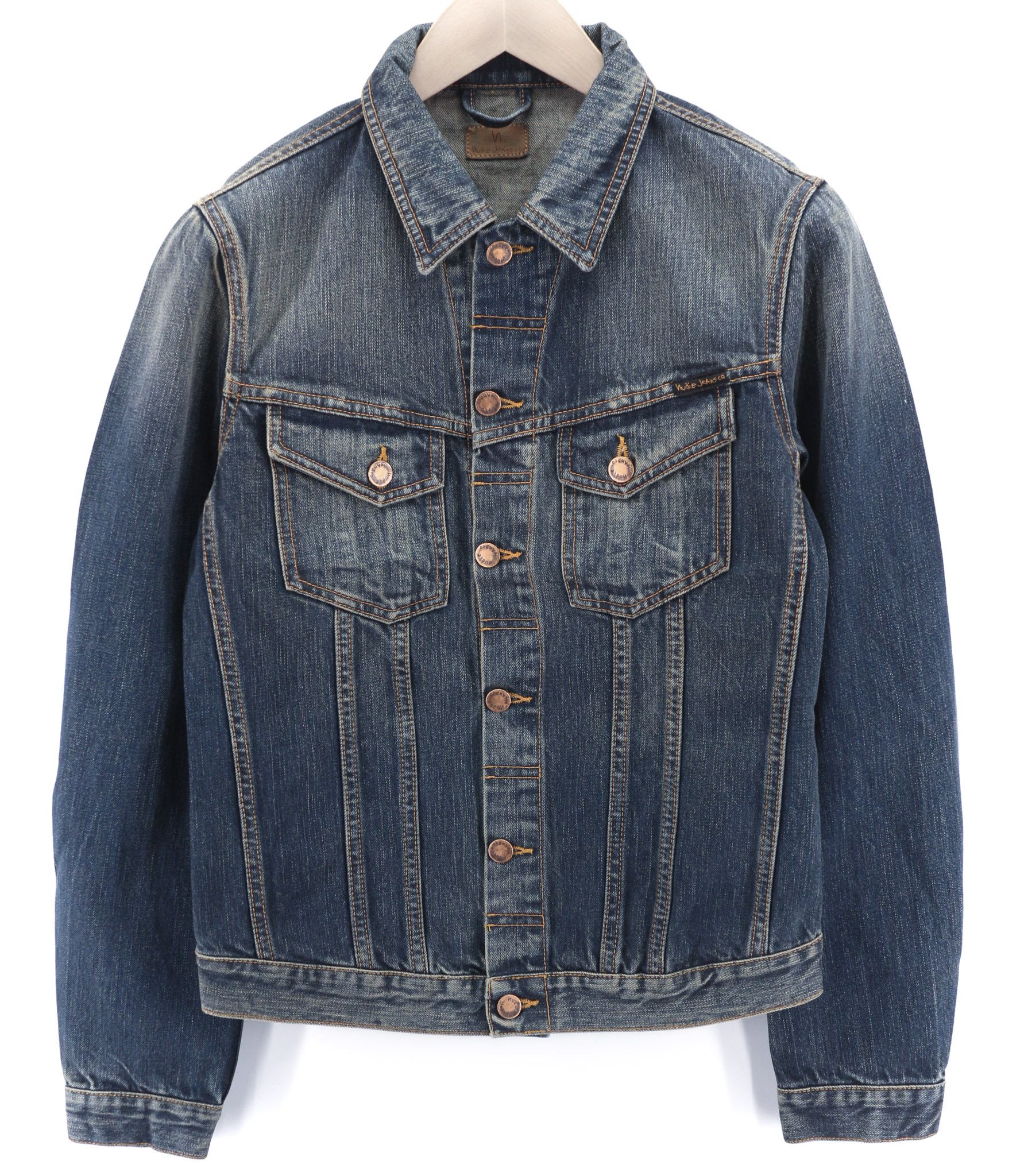 Nudie Jeans BILLY DARK AUTHENTIC DENIM S Blue Denim Jacket 80392 Size US S / EU 44-46 / 1 - 1 Thumbnail