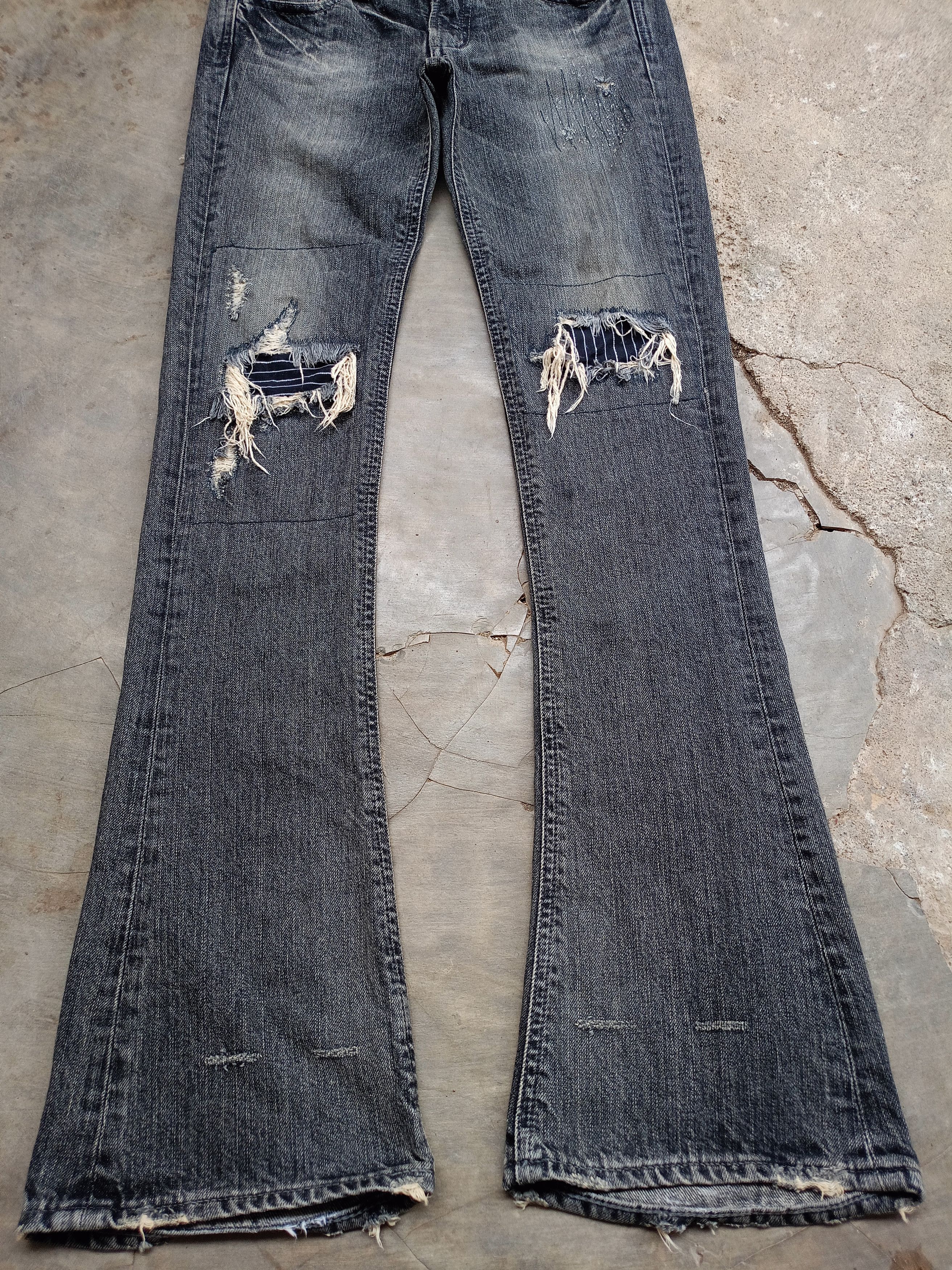 Japanese Brand 2000s Sly Flared Denim Pants style ifsixwasnine Size 28" / US 6 / IT 42 - 4 Thumbnail