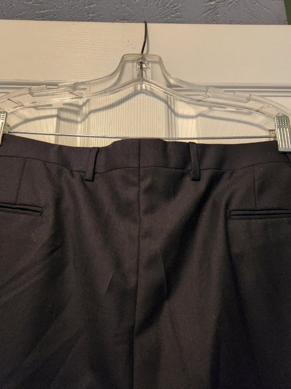 Canali canali men's black 100%wool dress pants size: 38/30 Size 38R - 5 Thumbnail