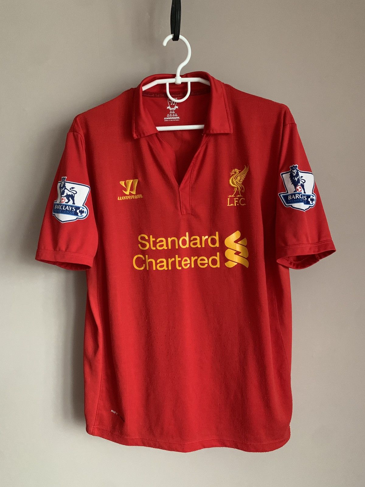 Warrior Liverpool FC 2012 2013 home Gerrard soccer football jersey Size US XL / EU 56 / 4 - 1 Thumbnail