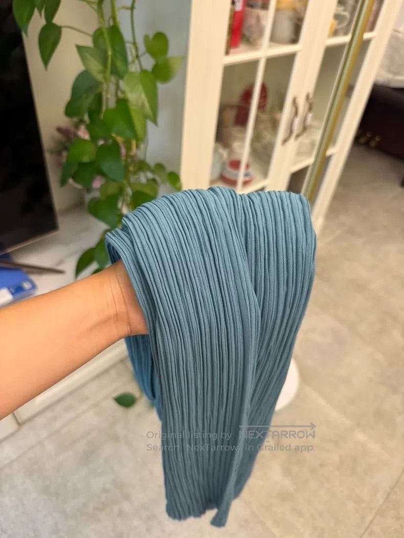 Issey Miyake Issey Miyake Main Line Toothpick Blue Midi Skirt Size 25" / US 0 / IT 36 - 7 Thumbnail