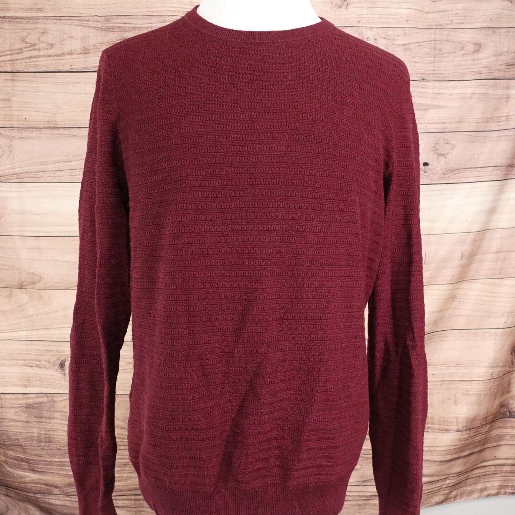 Jos. A. Bank Jos. A. Bank 1905 Sweater Mens Large Red 100% Cotton Crewneck Knit Pullover Knit Solid Crew Neck Long Sleeve Casual Size US L / EU 52-54 / 3 - 3 Thumbnail