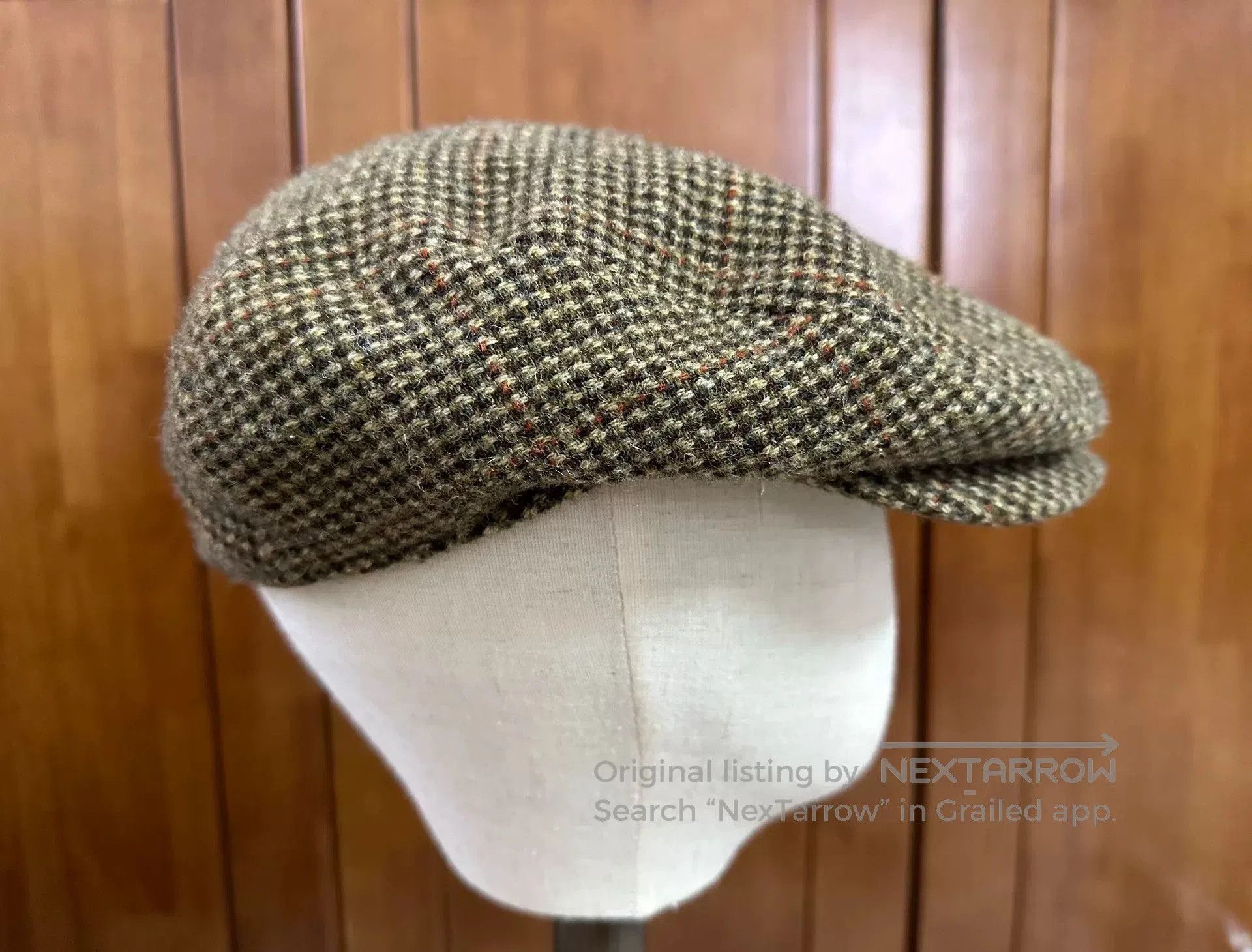 RRL Ralph Lauren RRL Double RL Houndstooth Wool Newsboy Cap. Size ONE SIZE - 2 Thumbnail