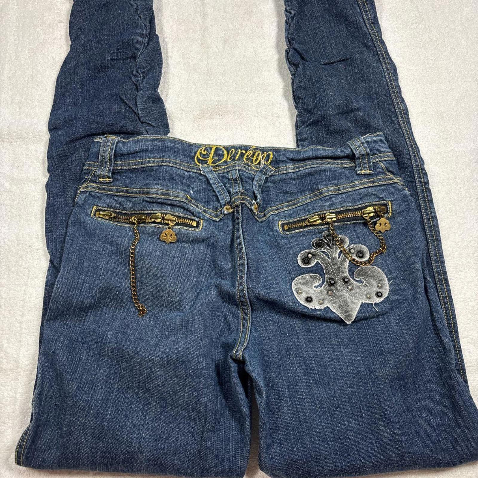 Other y2k deréon denim jeans with chain detailing Size 28" / US 6 / IT 42 - 1 Thumbnail