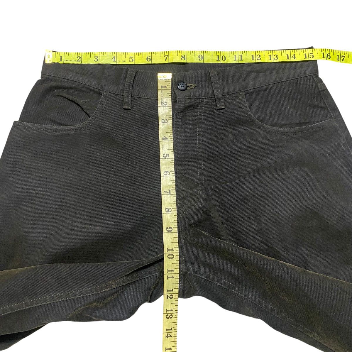 PPFM Vintage PPFM Coated Waxed Baggy Jeans Size US 30 / EU 46 - 15 Thumbnail
