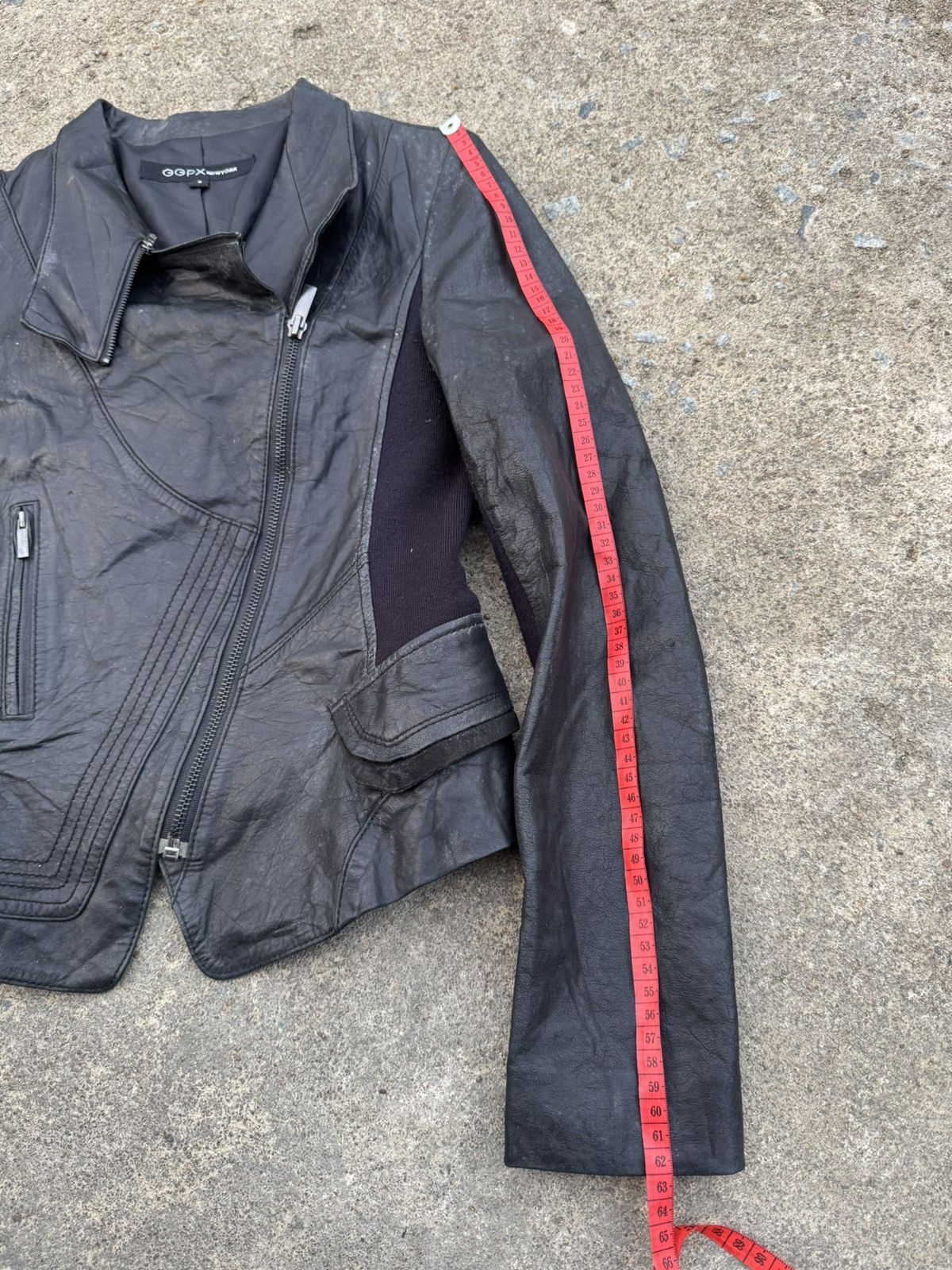 Yasuyuki Ishii Leather Asymmetrical Vkei Japanese Jacket Styled Ggpx Size US S / EU 44-46 / 1 - 6 Thumbnail
