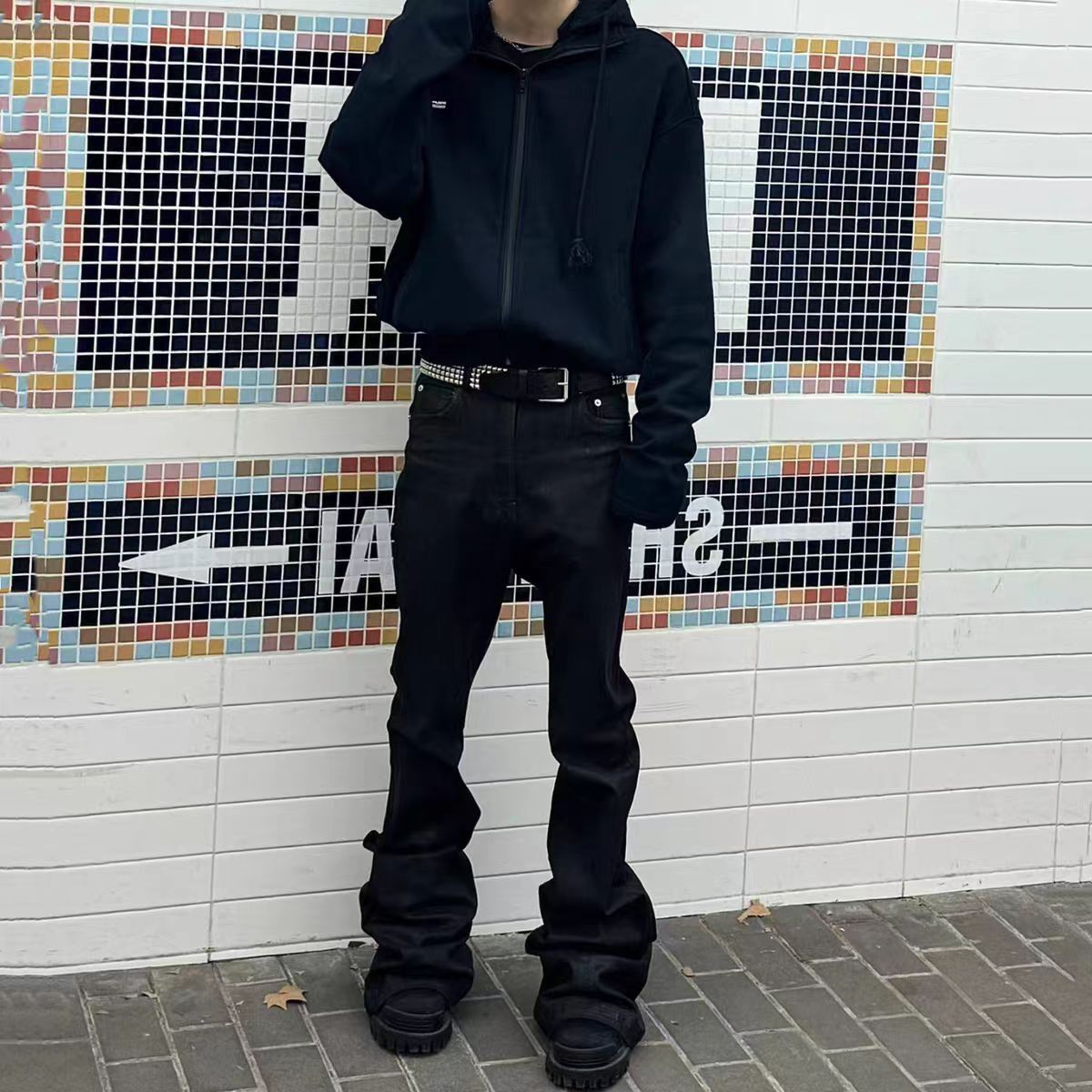 Japanese Brand × Jean Vintage Washed Heavy Coated Micro Flare Casual Jeans Size US 32 / EU 48 - 2 Thumbnail
