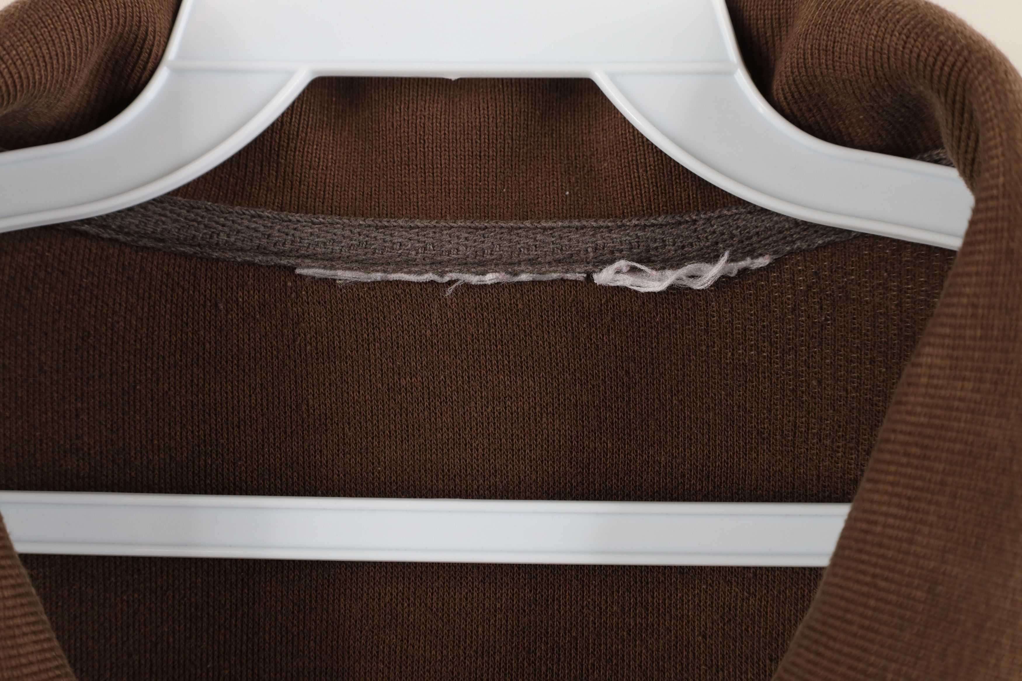 Vintage Vintage 90s Streetwear Blank Thermal Waffle Knit Polo Brown Size 3XL / US 20-22 - 4 Thumbnail