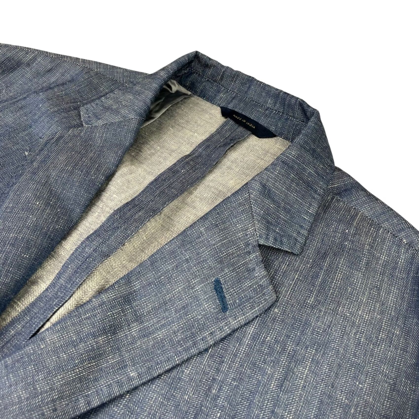 Brooks Brothers Brooks Brothers Blazer Men's Regent Fit Chambray Wool/Linen 3-Button Blue 46R Regular Jacket Jacket Blazer Notch Lapel Vintage No Mens Size 46R - 2 Thumbnail